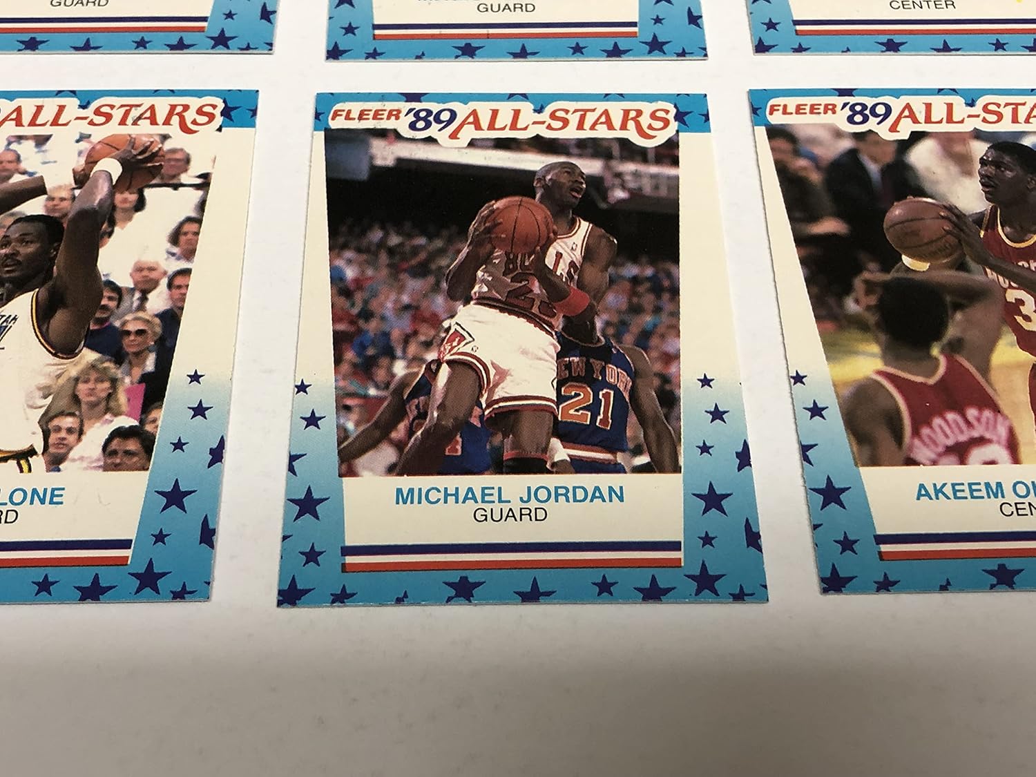 1989-90 Fleer Basketball Sticker Set (1-11) Magic Johnson, Larry Bird, Michael Jordan NRMT/MT