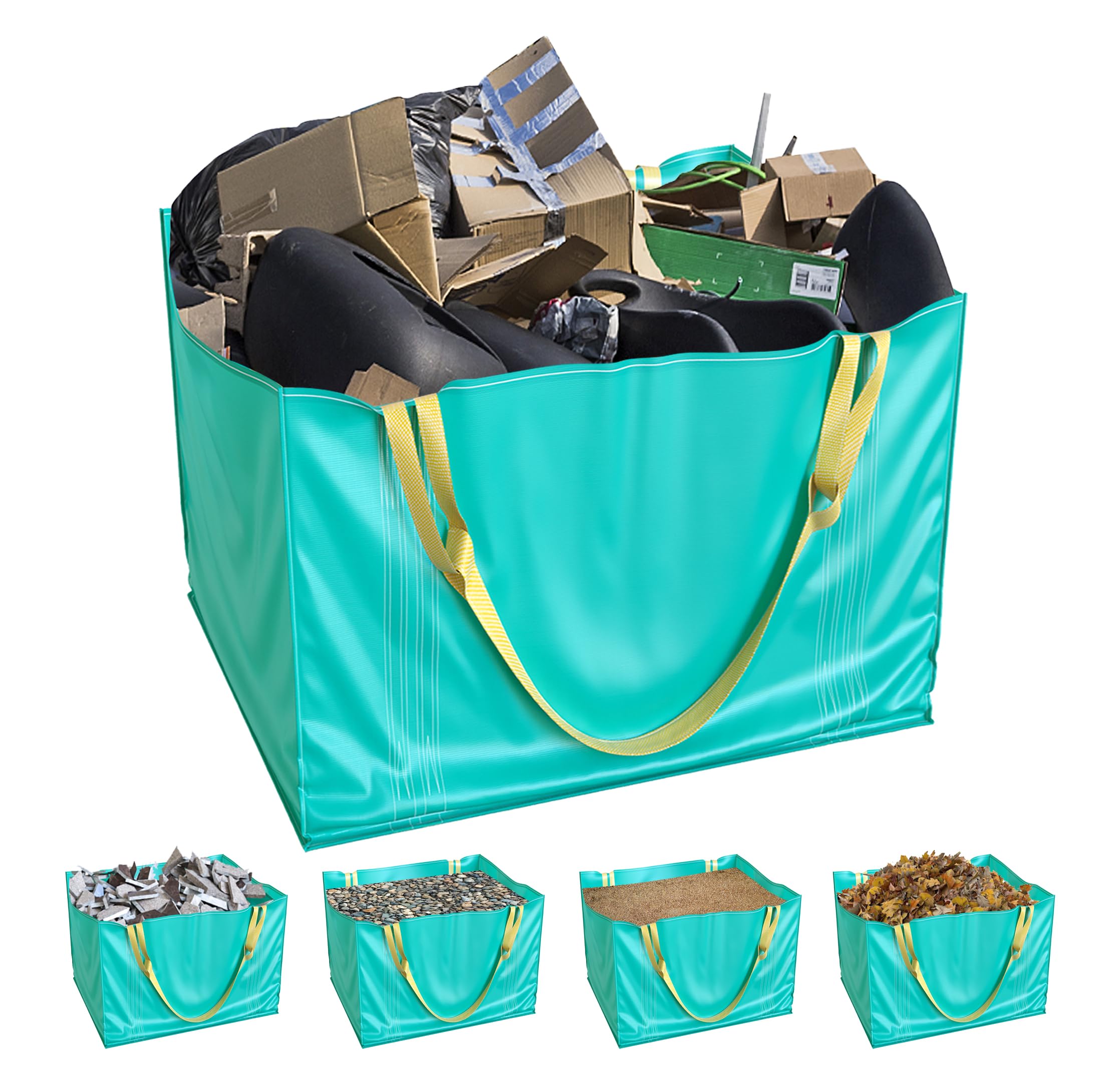 Skywin- Dumpster Bag 45 Inches, Reusable Yard Waste Bags, Foldable Yard Waste Container, Trash Bag for Waste Management, Multiple Times Use During Renovations, Can Hold Up to 1650 lbs