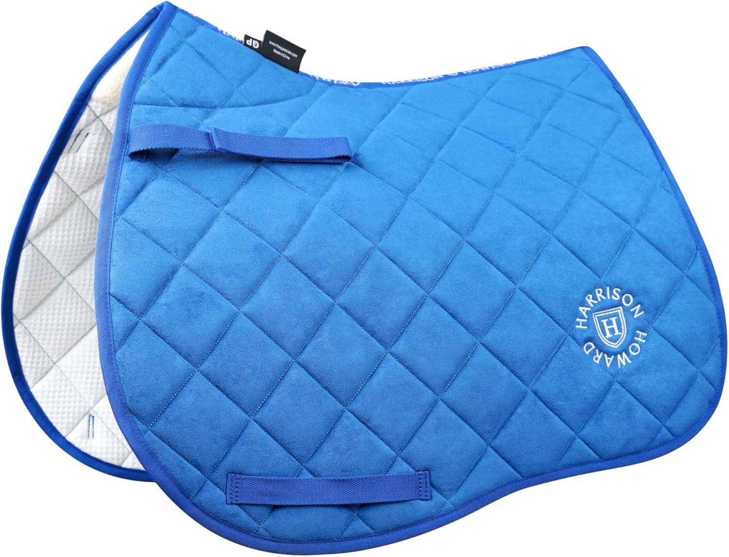 Harrison Howard All Purpose Saddle Pad for Horse Riding Non-Slip Suede English Saddle Pad Soft Cushioning for Horse Back Gobalt Blue