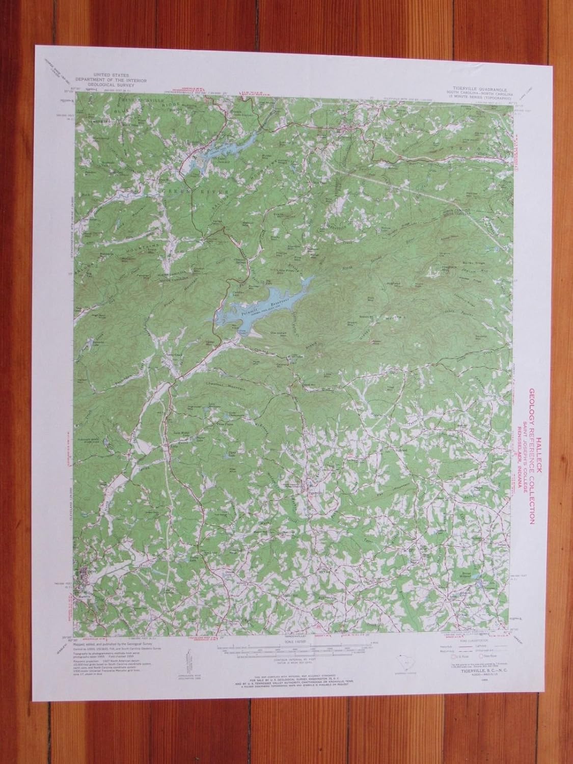 Tigerville South Carolina 1963 Original Vintage USGS Topo