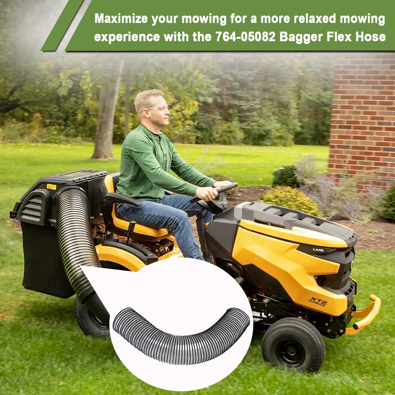 764-05082 Bagger - Manguera flexible de repuesto para cortacésped Mtd Cub Cadet Rzt de 36 pulgadas, 42 pulgadas, 46 pulgadas, 50 pulgadas, 54 pulgadas, doble/triple ensacadora trasera rápida