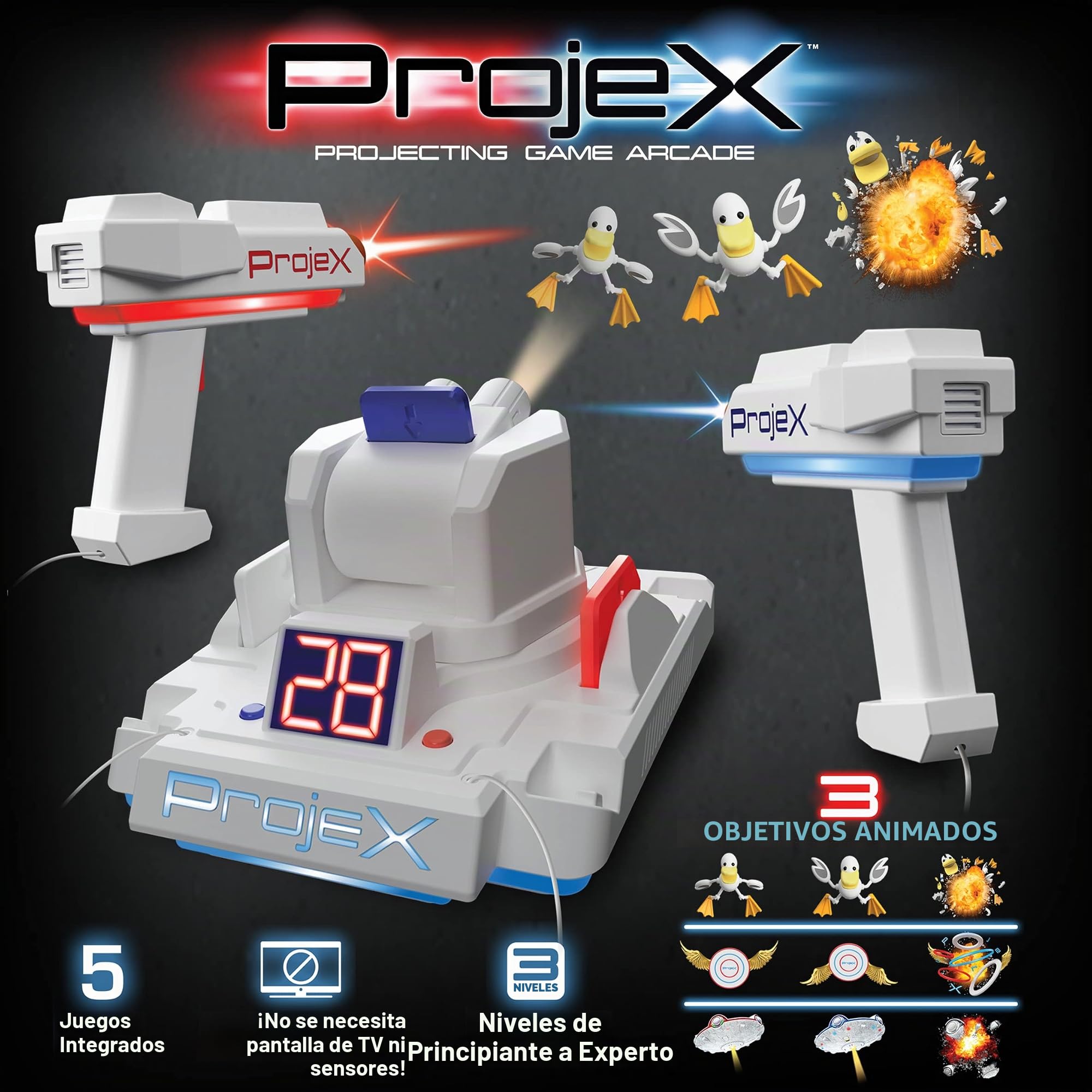 Laser X Projex Animated Target, Blanco