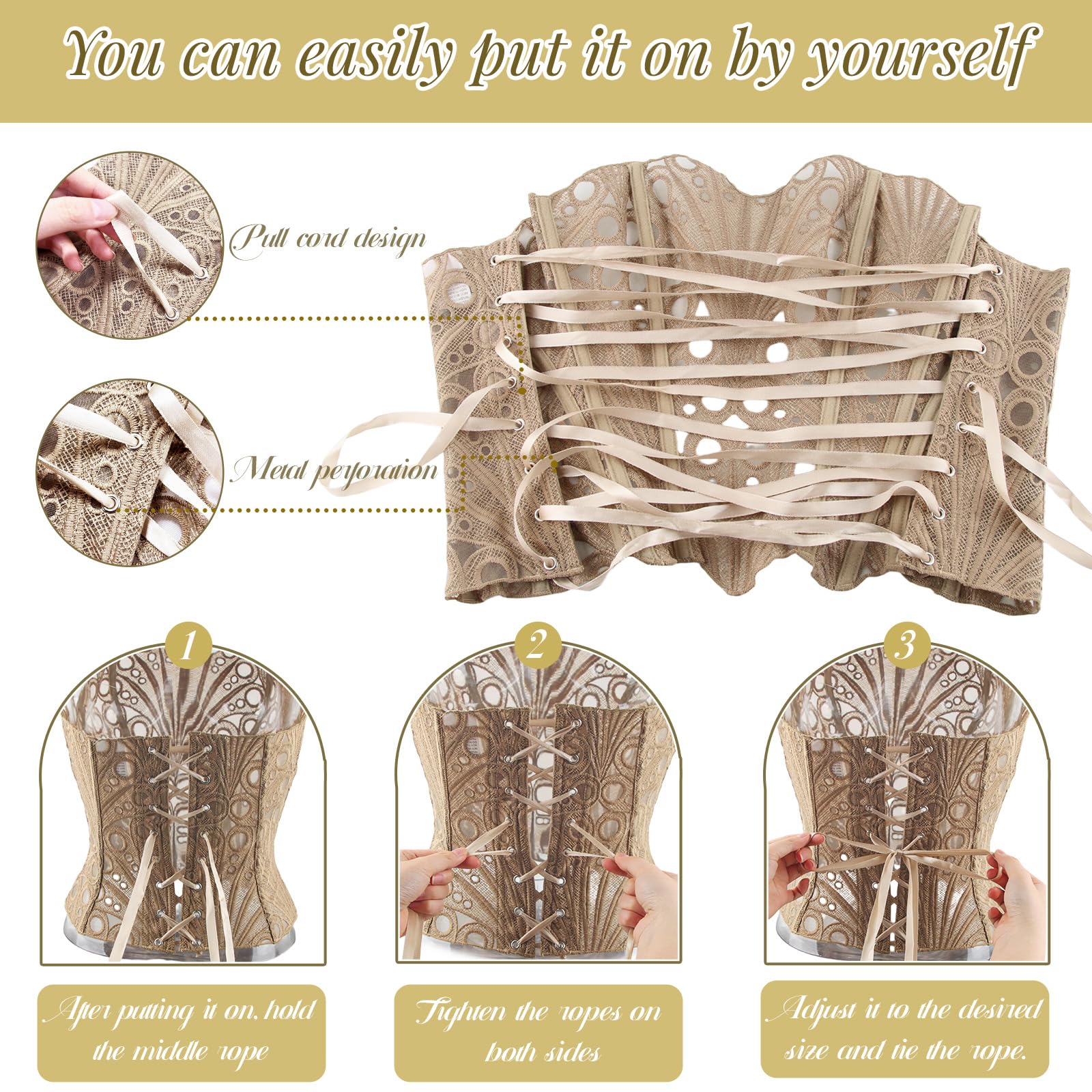 Corsé de pecho completo para mujer, estilo gótico, Corse Corset Mujer, ientre Plano Dieta Corset