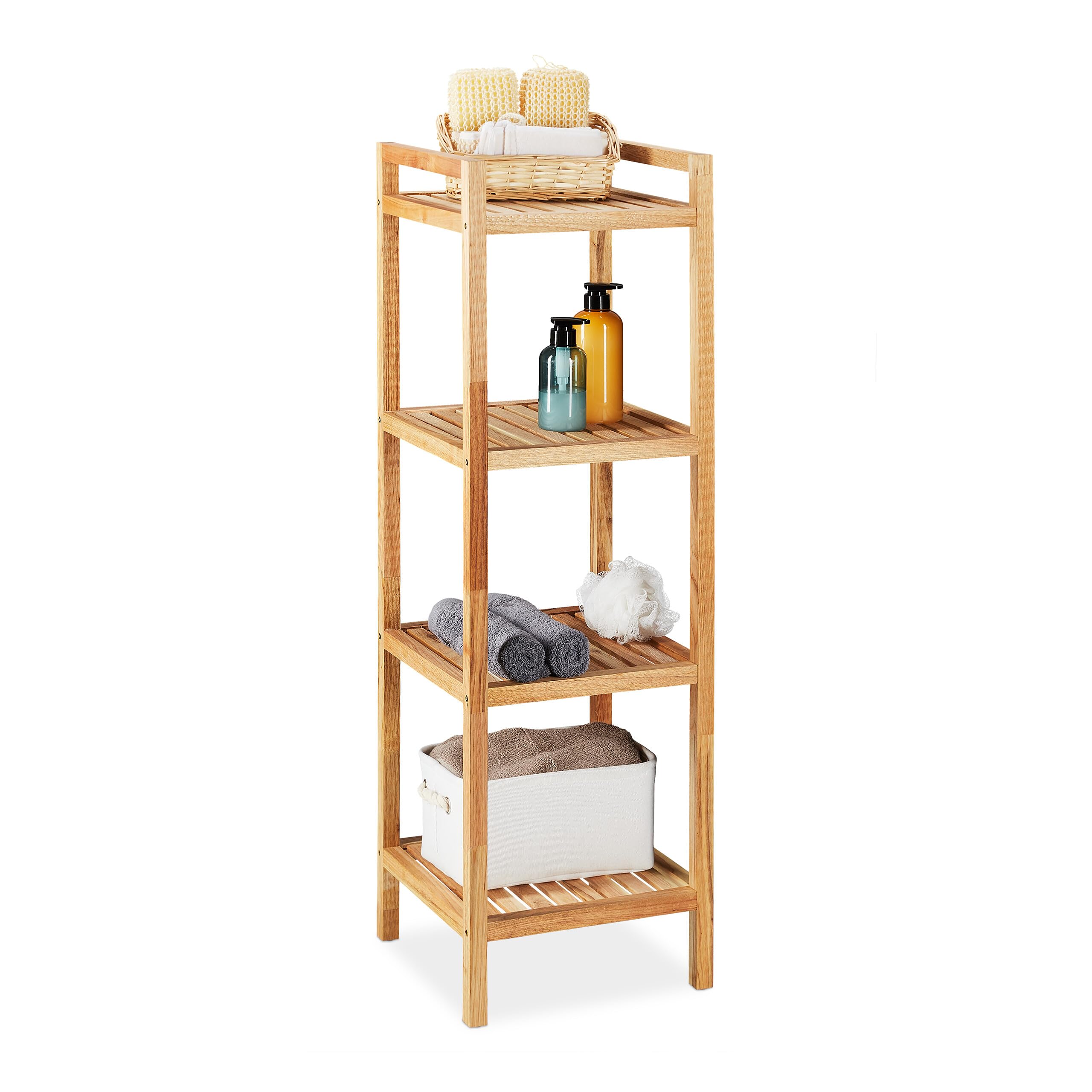 Houten badkamerrek met wieltjes kopen Houten badkamerrek met wieltjes kopen