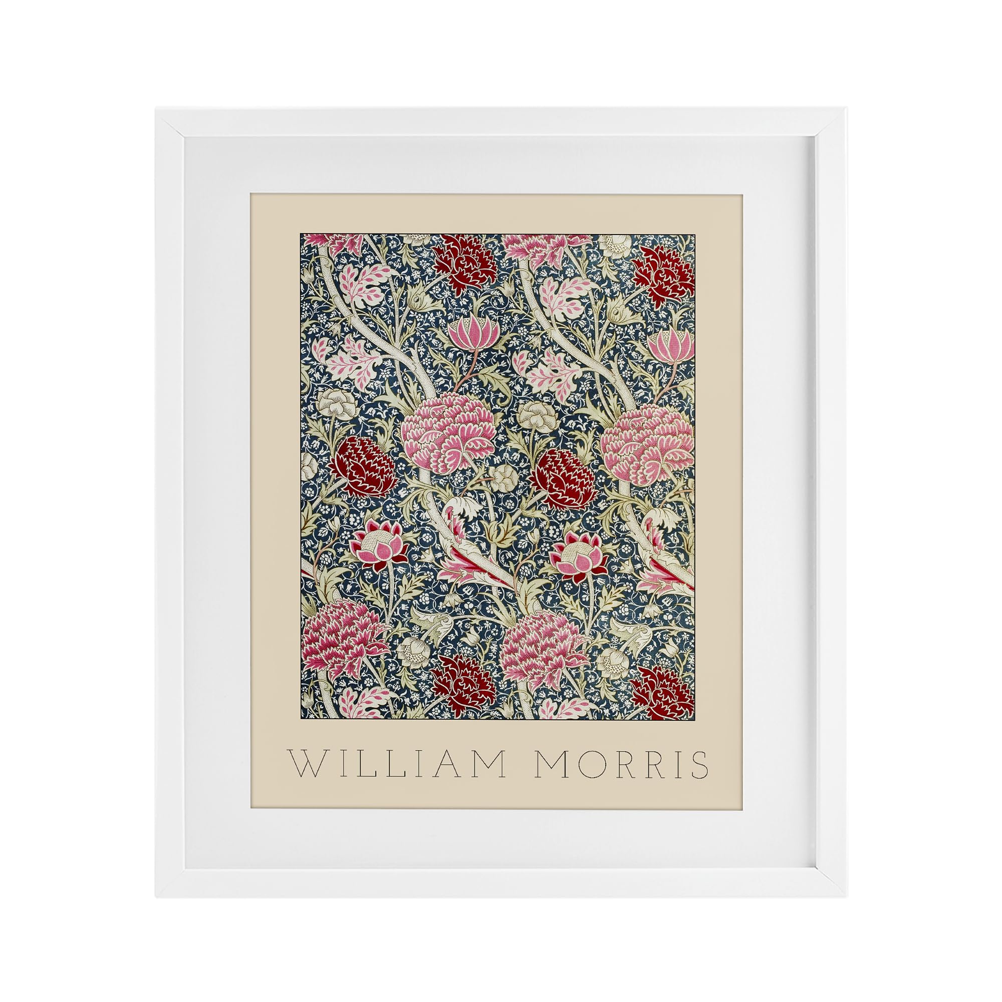 Stupell Industries Coastal White (Textured) Ornate Floral Still Life Classic, 17 X 21 Inch Framed Print Under Glass