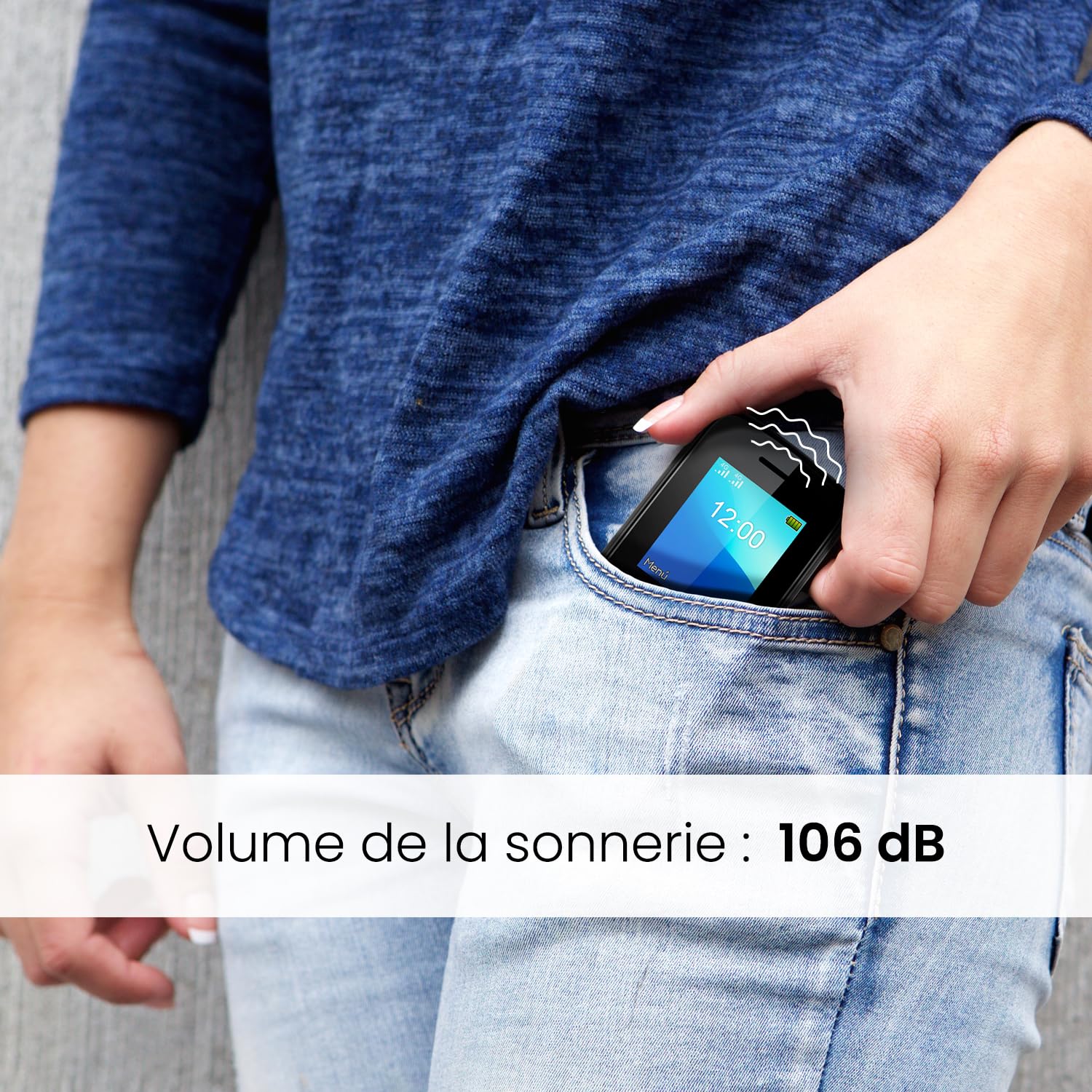 SPC Talk 2 – Téléphone Mobile Basique 4G | Batterie 6 Jours | Écran 1,8" | Volume Sonnerie 106 DB | Portable et léger, avec caméra, Lampe Torche et Radio FM | USB-C | 9 Contacts Rapides | Noir
