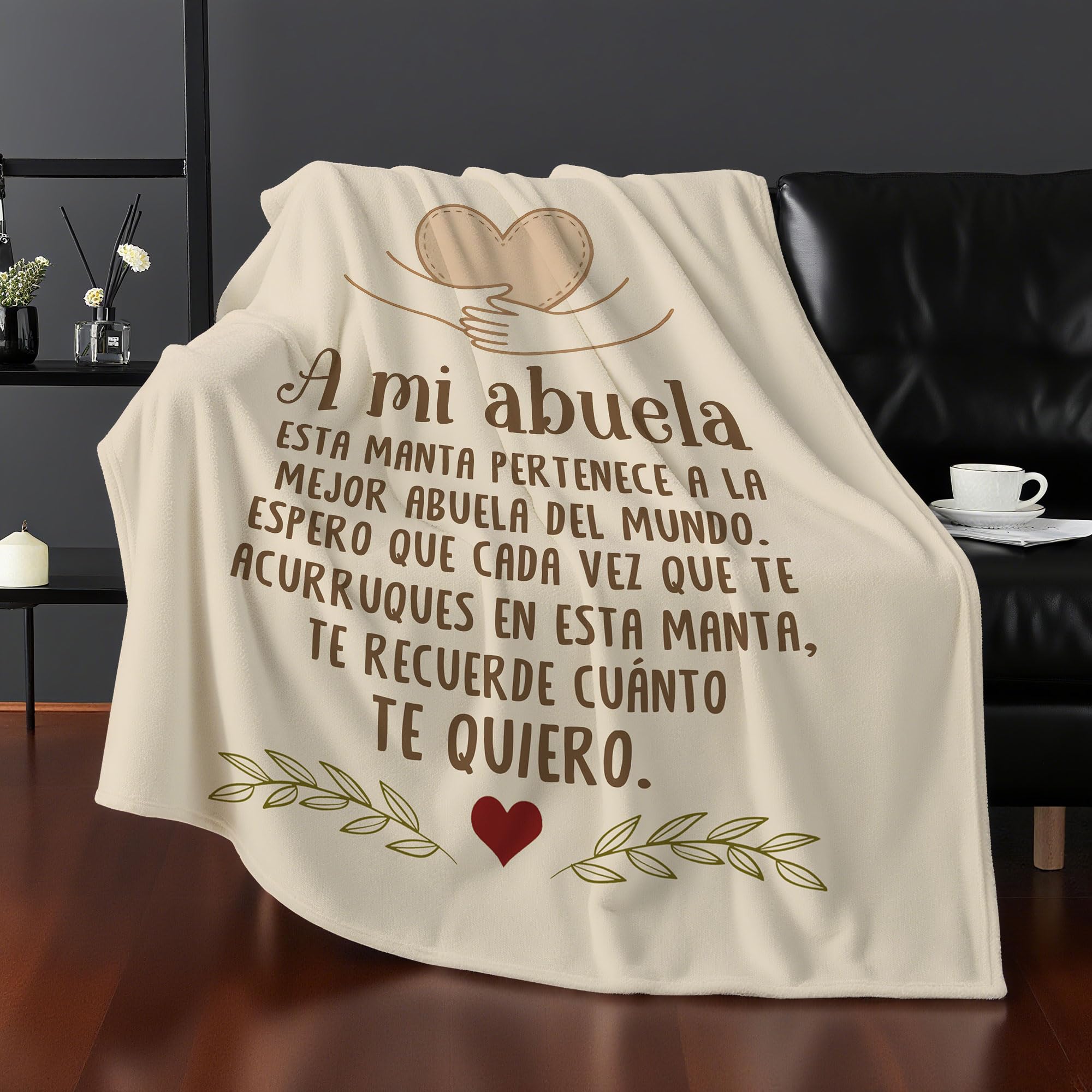 Amorea A mi Abuela Espero Que Cada Vez Que te acurruques en Esta Manta te recuerde cuánto te Quiero Ideas para Regalos Manta para la Abuela Cumpleaños Día de la Madre - 5