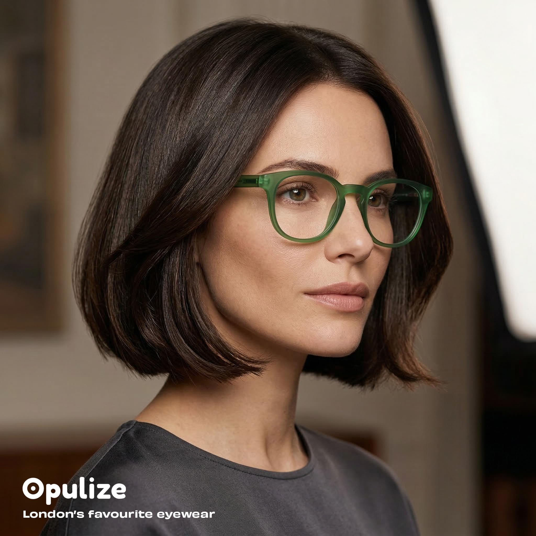 OPULIZE Pop Pack 2 Rétro Rond Vert Mousse Lisse Hommes Femmes Lunettes De Lecture Charnières Ressort RR2-6 +1,00 - 5