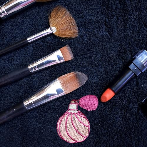 Miniatura 8 de DAN RIVER Toallas de maquillaje negras - Paquete de 6 (33x33 cm) - Toallas faciales de algodón ultra suaves con bordado - Paños desmaquillantes