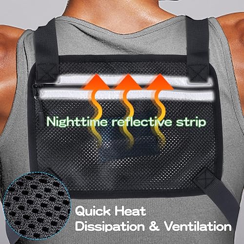 Miniatura 4 de KINGSLONG Mochila ligera para correr en el pecho, para deportes al aire libre, soporte para teléfono, ciclismo, senderismo, entrenamiento, esquí