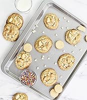 Vista 5 de USA Pan Bakeware - Juego de 5 piezas de acero aluminizado, bandeja para galletas, pan, cuadrado, molde redondo para pasteles