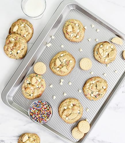 Miniatura 5 de USA Pan Bakeware - Juego de 5 piezas de acero aluminizado, bandeja para galletas, pan, cuadrado, molde redondo para pasteles