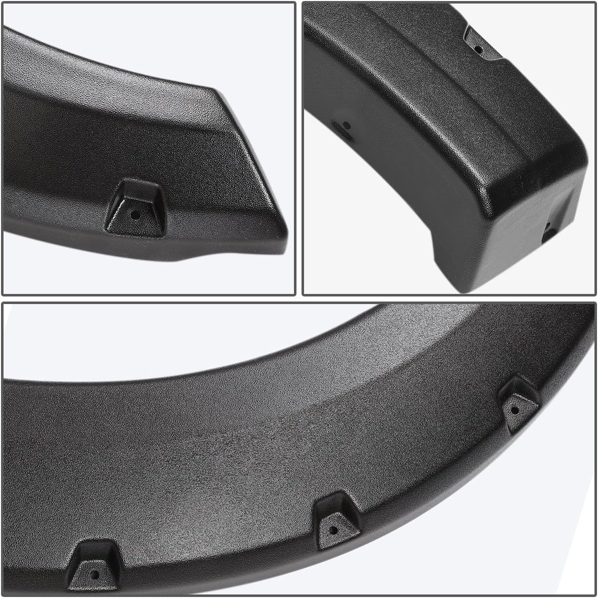DNA Motoring WF-F150-96-MBK Pocket-Rivet Fender Wheel Flares 4Pcs/Set Compatible with 15-17 F-150 67.1" 78.9" 97.6" Fleetside Beds