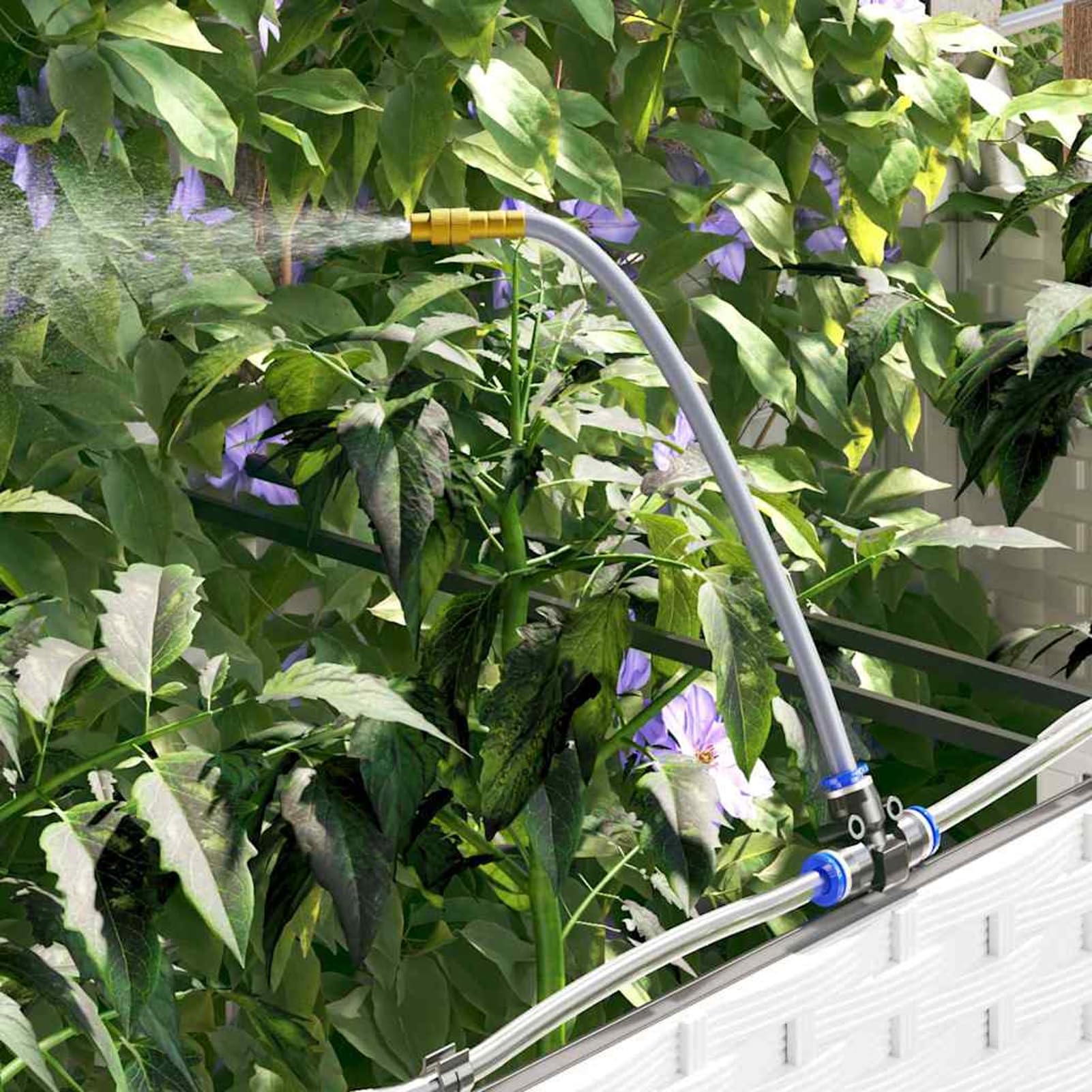 Gecheer Vaso da Giardino con Sistema di Irrigazione Automatica, 80 x 40 x 37,5 cm, Plastica, per Esterno, Ideale per Fiori ed Erbe