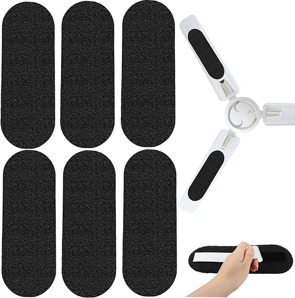 6 Pcs Ceiling Fan Filters for Blades Activated Coconut Shell Carbon Fan Filter for Ceiling Fan Easy-Stick Universal Air Filter Ceiling Fan Air Purifier Pads for Common Household Contaminants