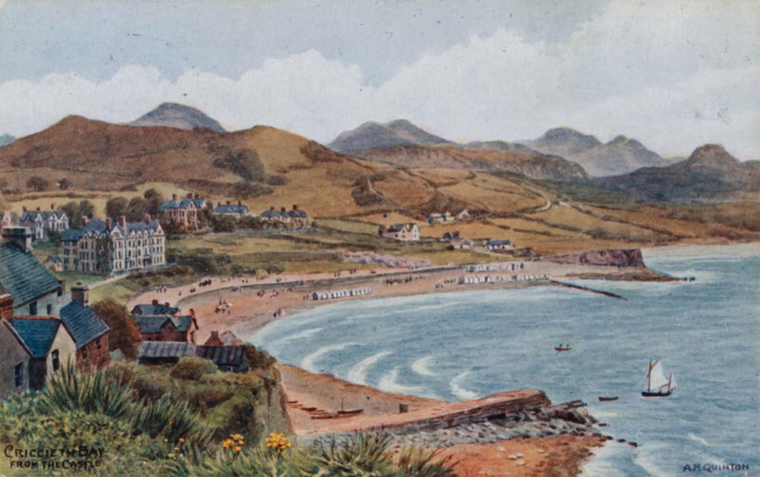 POSTERIIk Famous Print Pop Art Wall Art Graffiti Criccieth Bay From the Castle by Alfred Robert Quinton Art Prints for Home Decor 60x90cm