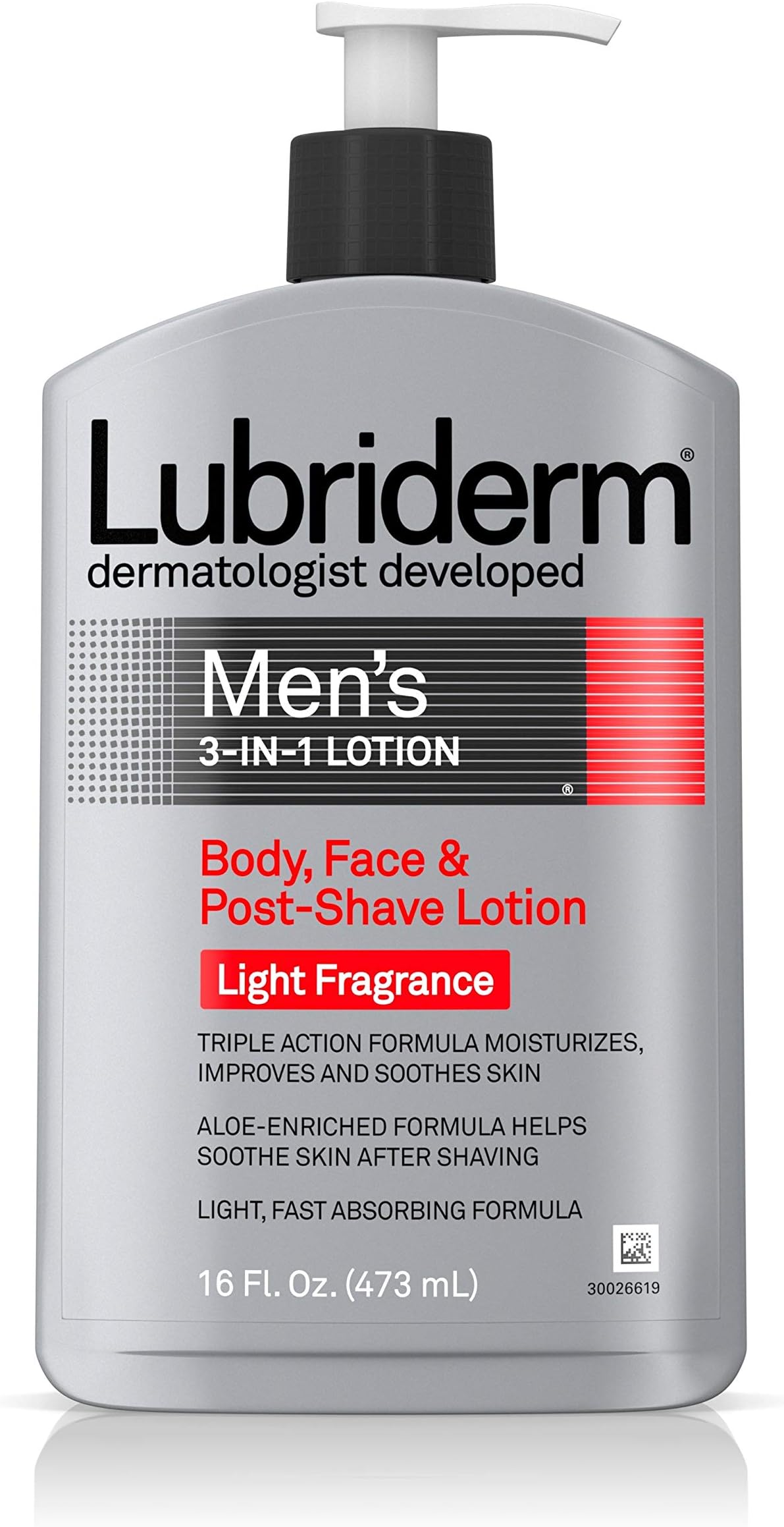 Lubriderm Men's 3-In-1 Body Lotion With Light Fragrance, 16 fl. oz