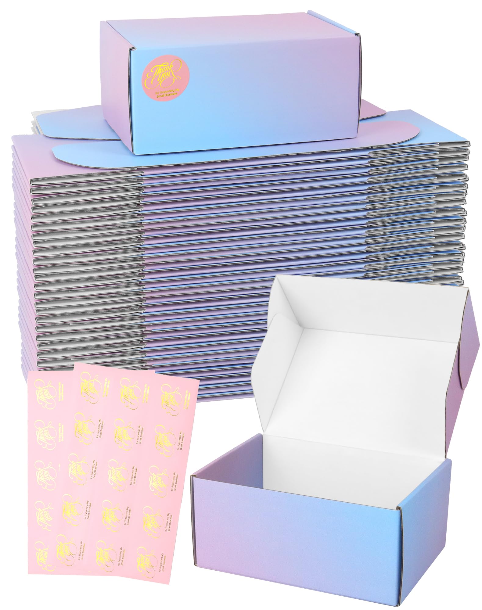 Boîtes d'expédition violettes anti-écrasement 22,9x15,2 cm | Lot de 30 cartons