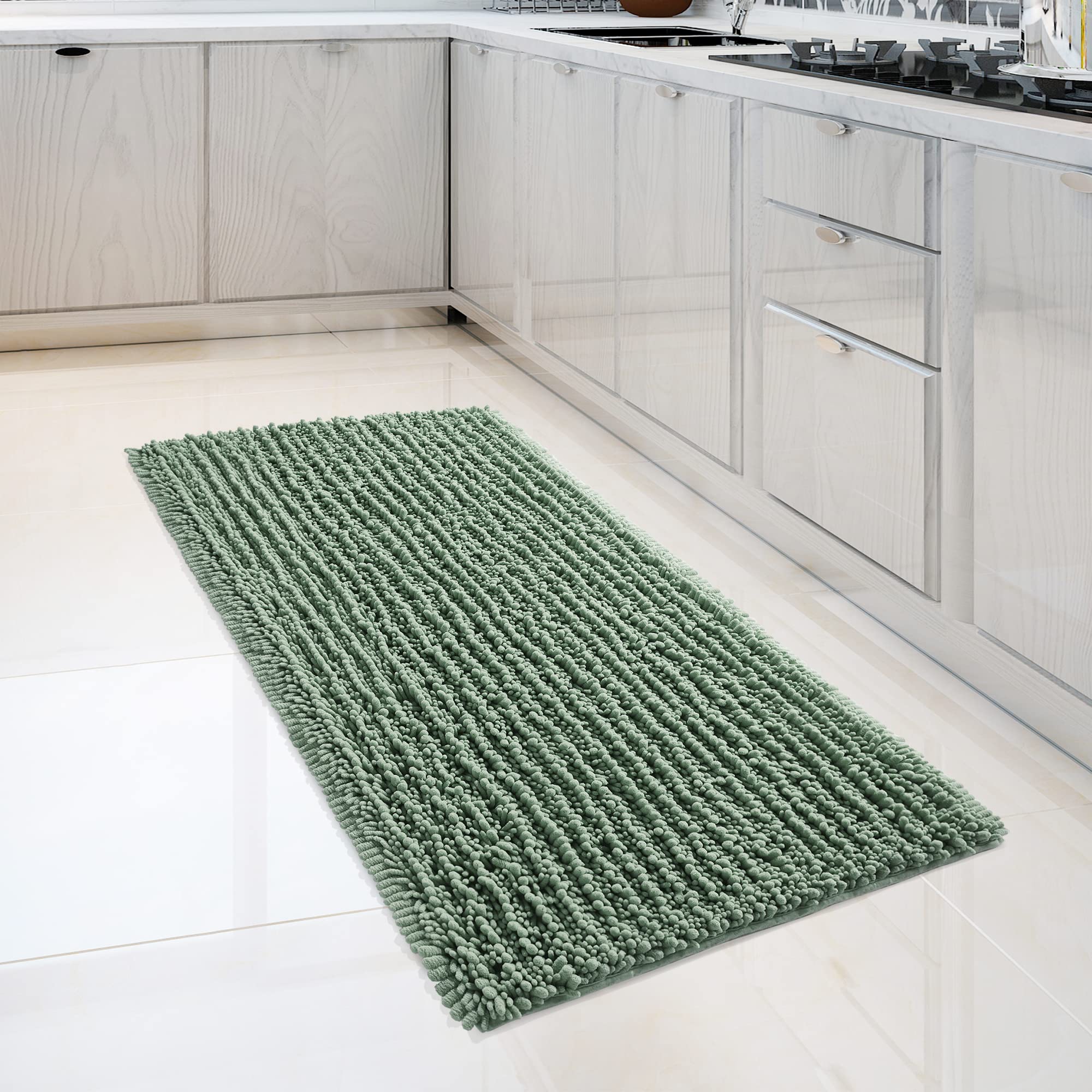 FLOLEOPA Soft Plush Microfiber Bathroom Rugs, Absorbent Bath Rugs Non