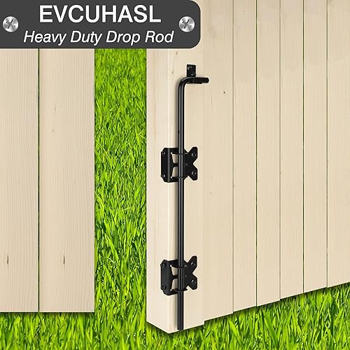 Miniatura 3 de Perno de caña de alta resistencia de 18 pulgadas, pasador de caída de barra de caída mejorado con cerradura para puerta, herrajes de puerta de acero
