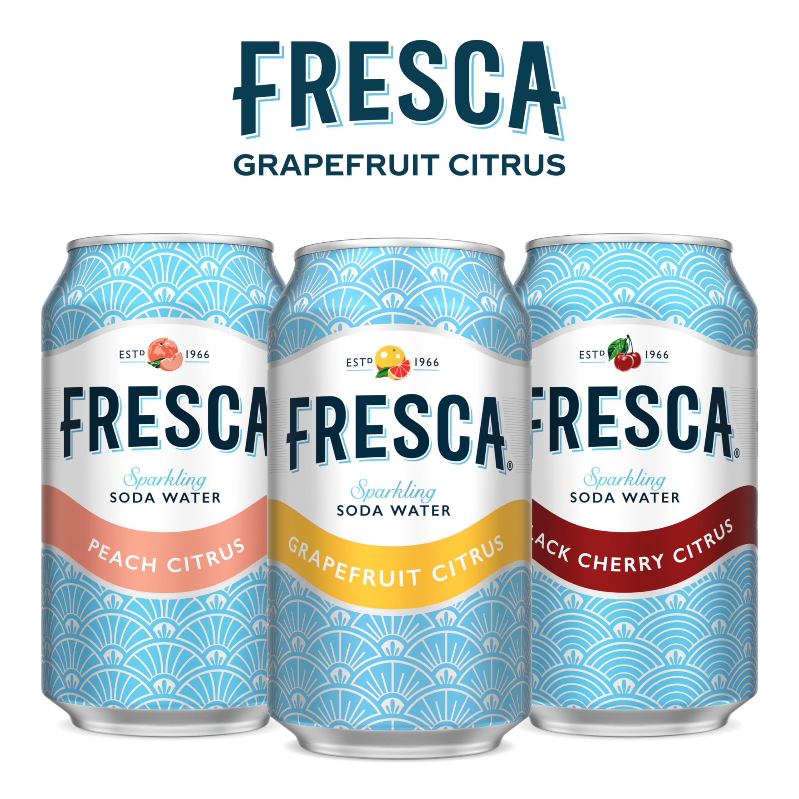 Fresca Citrus Soda Soft Drink Fridge Pack, 7.5 fl oz Mini Cans, 10 Pack