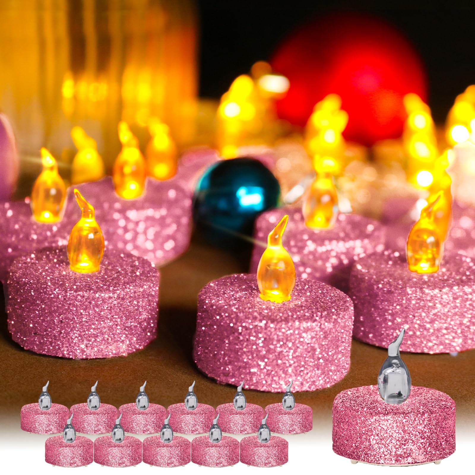 Velas LED de té parpadeantes para aniversarios románticos y compromisos 8
