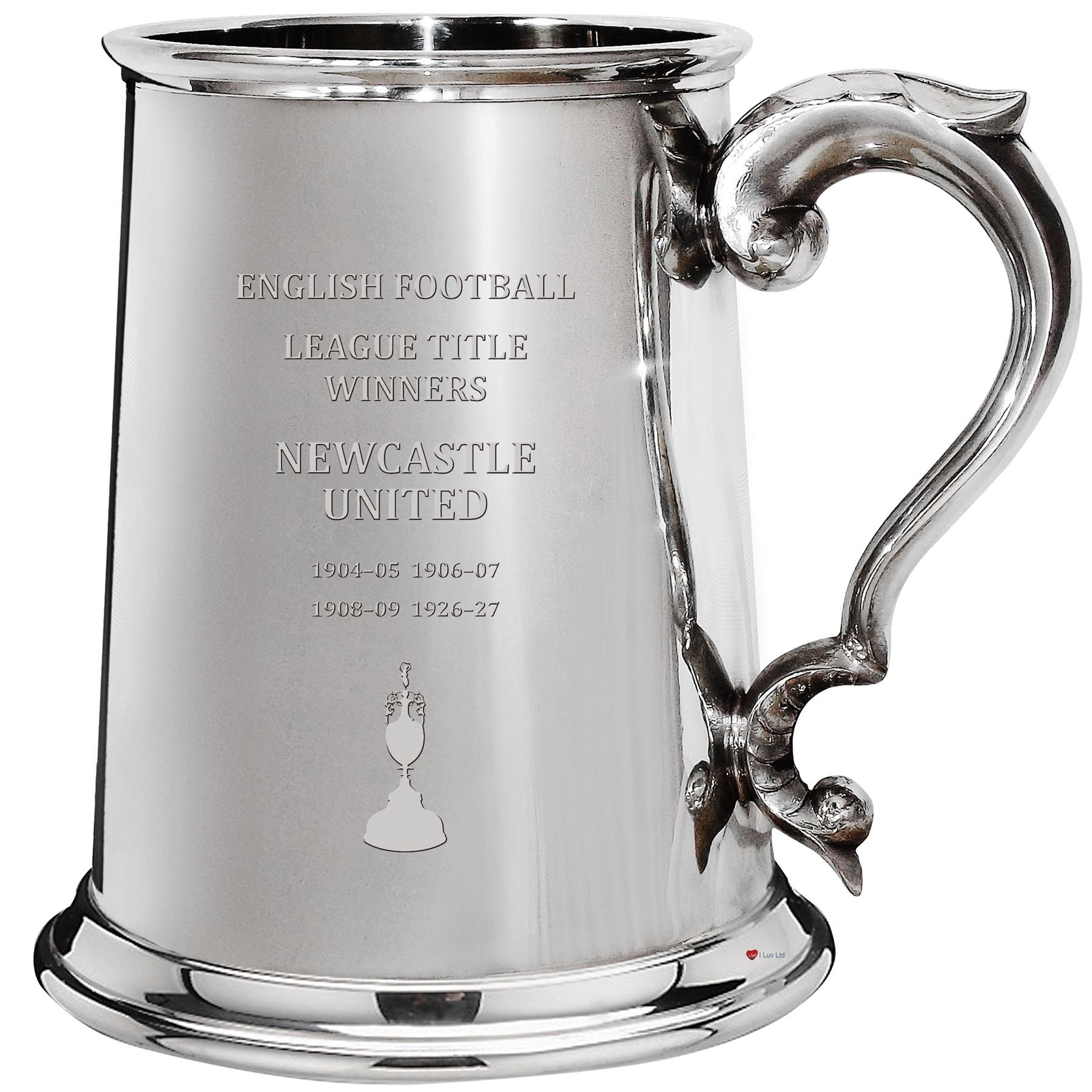 Chope en Étain Newcastle Utd 1pt Cadeau Idéal pour Supporter Foot Anglais