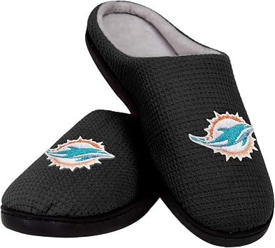 FOCO Mens NFL Team Logo Memory Foam Slide Slippers