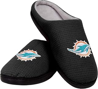 FOCO Men's NFL Team Logo Memory Foam Slide Slippers
