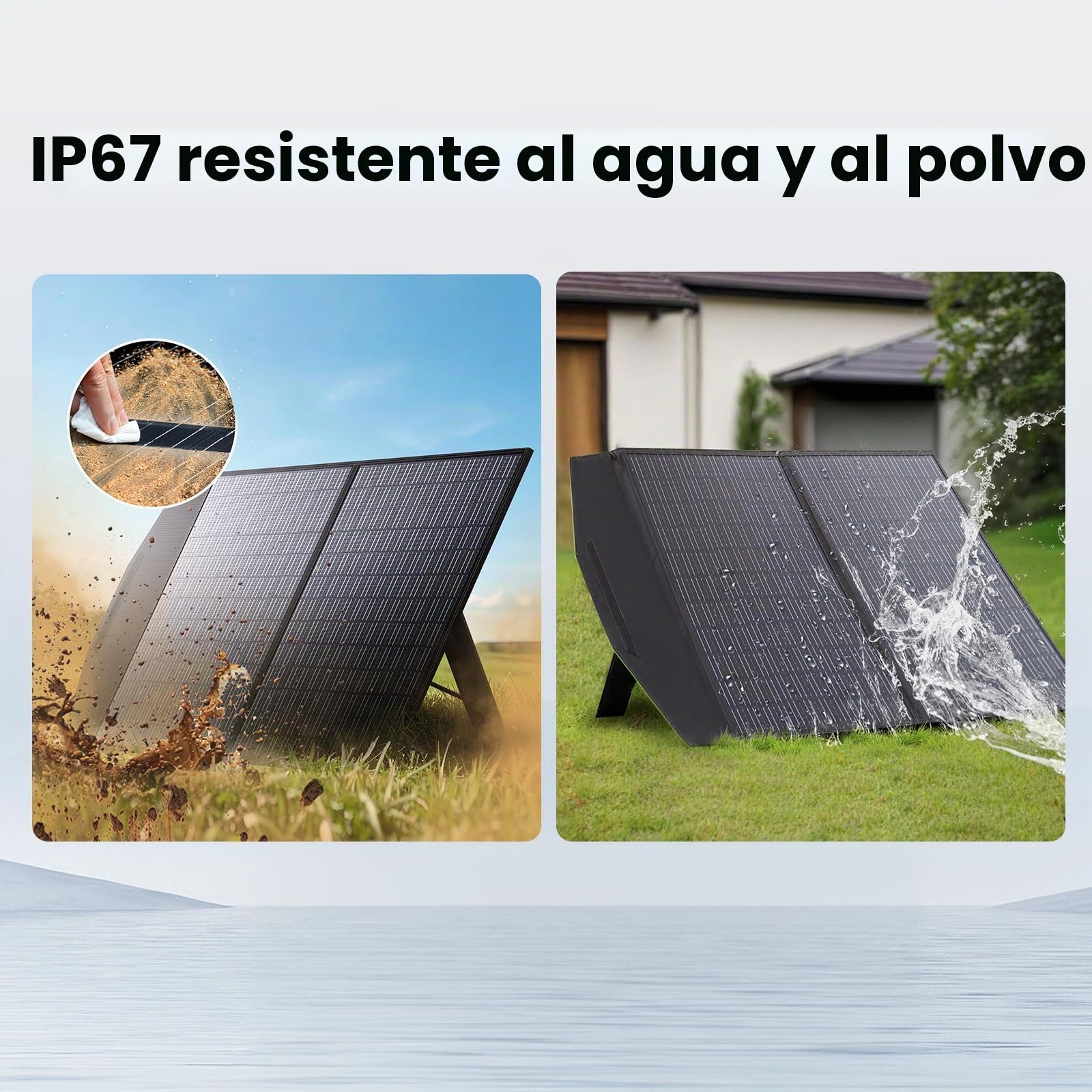 ALLPOWERS Placa Solar Portátil Plegable,Panel Solar Monocristalino Alta Eficiencia 23%,IP67 Impermeable para Acampada,Viajes, Emergencias Compatible con Baterías Móviles (SP027)