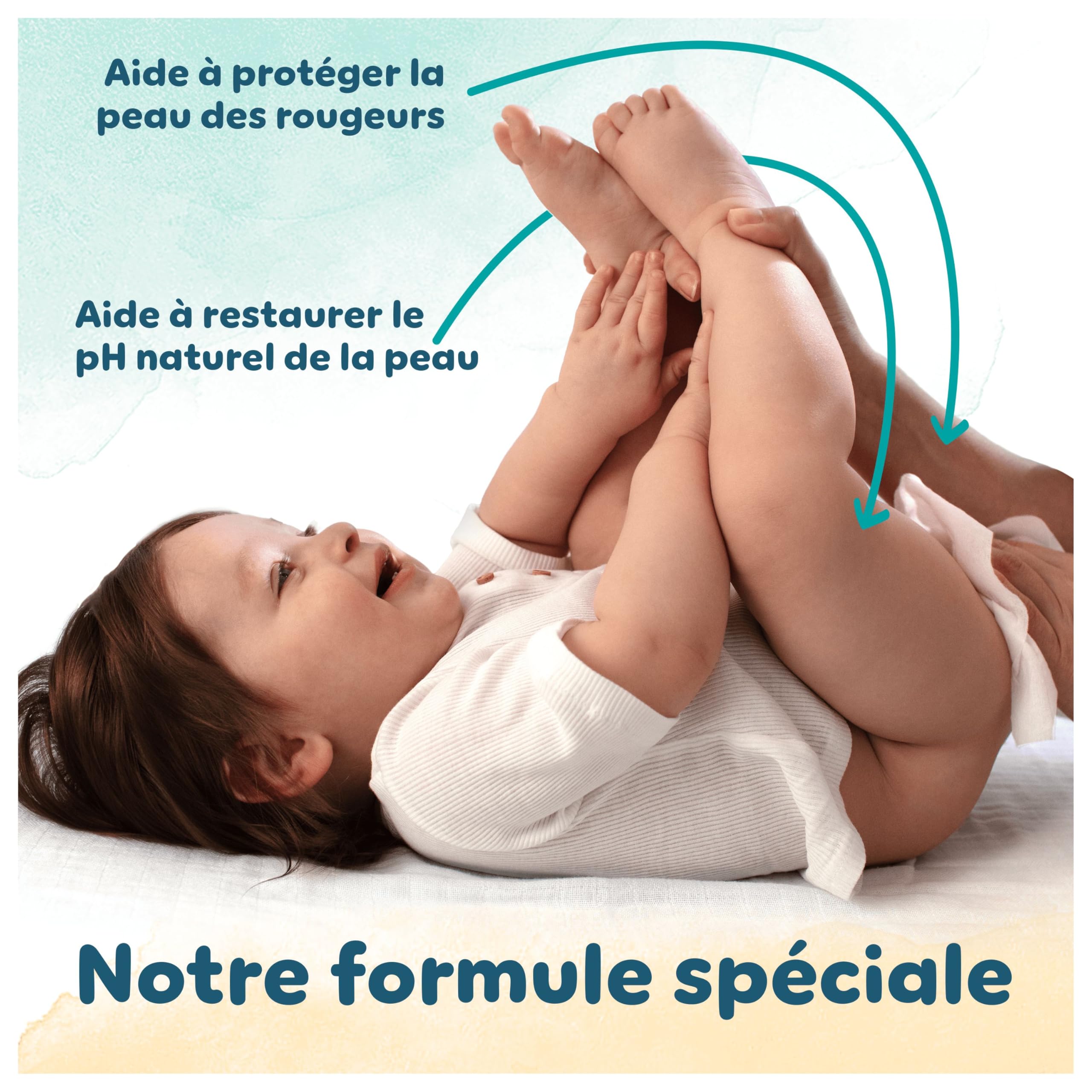 Pampers Harmonie Protect & Care, 792 Lingettes pour Bébé (18x44), Sans Plastique, Sans Parfum, Protection de la Peau Délicate, Aide à restaurer le pH naturel de la peau