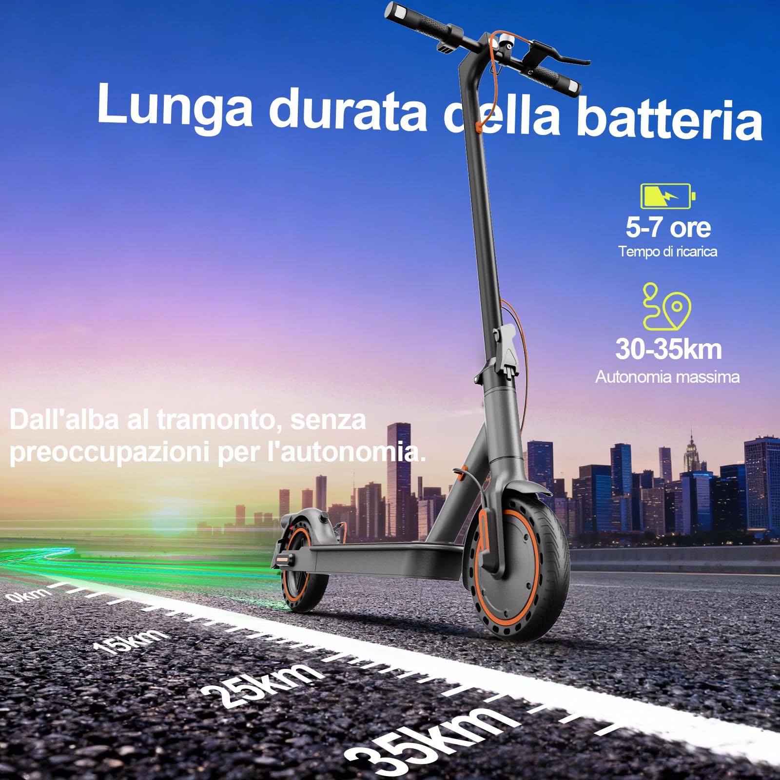 Monopattino Elettrico,Motore da 350W, 25 km/h, 30-35KM, Turn Signal, APP | 8.5" Scooter Elettrico Pieghevole, Carico Massimo 120 KG, Doppio Freno, Indicatore di direzione