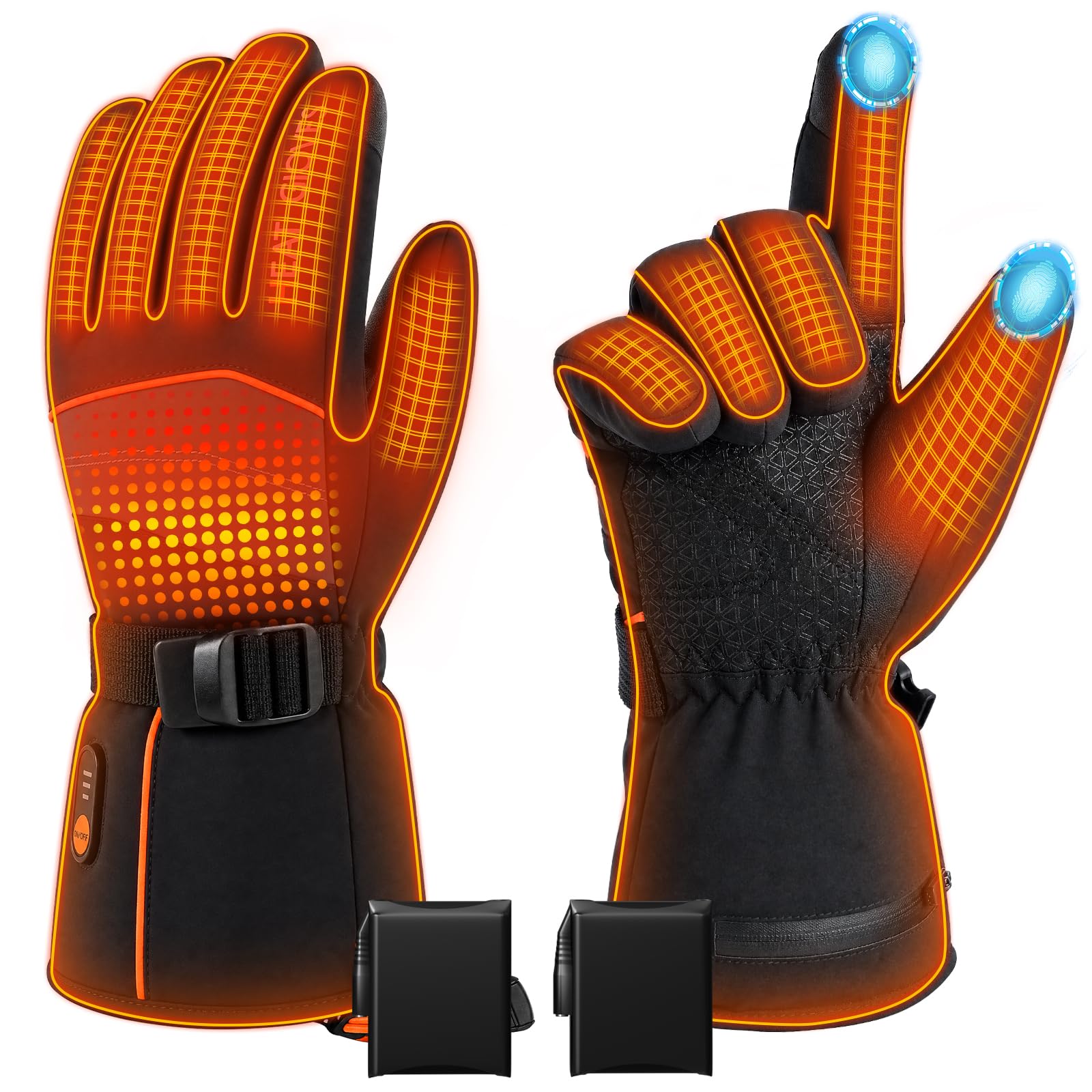 Minthouz Heated Gloves, 7.4V 3000mAh Electric Gloves for Men Women S