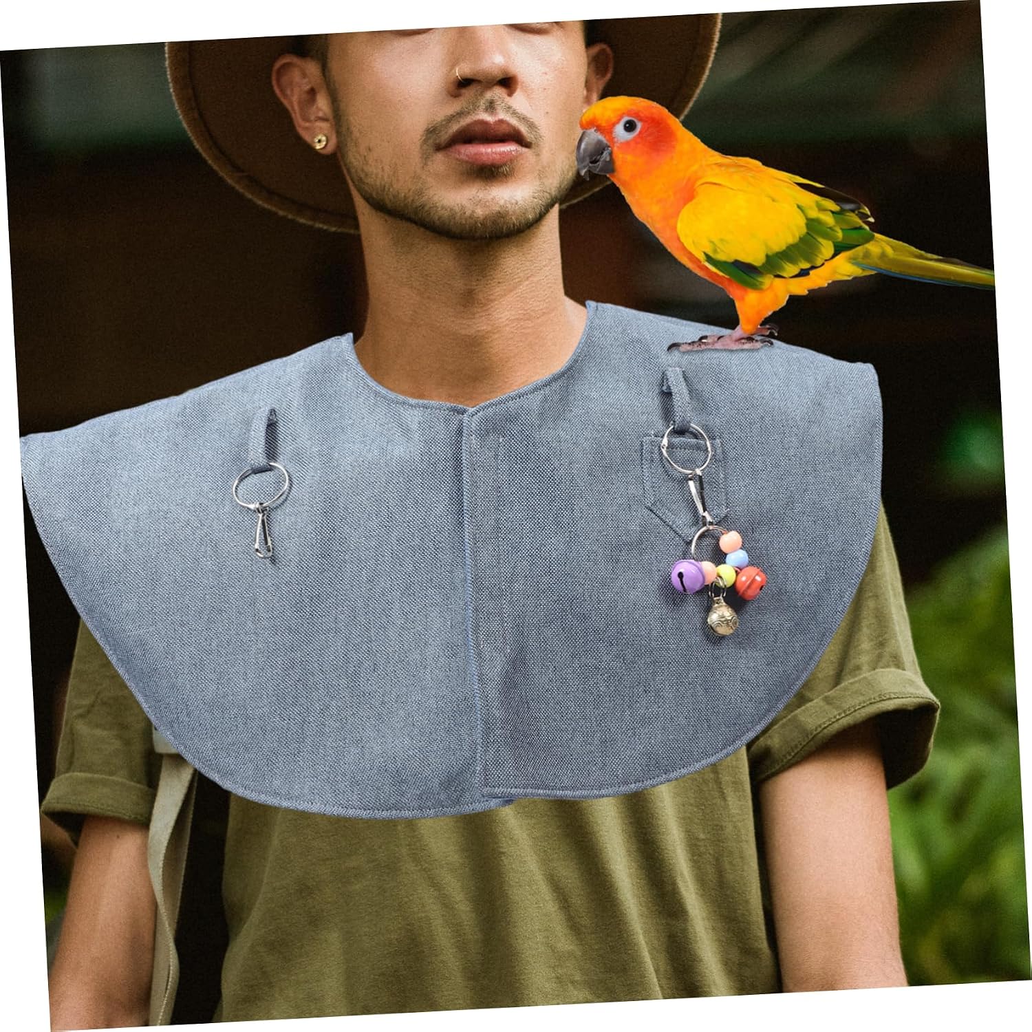 BESTonZON Bird Parrot Shawl Cape Bite Diaper Pad for Cockatiel Parakeet Durable Protector for Shoulders Neck Scratch Resistant Bird Clothing