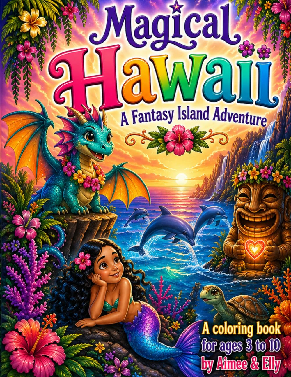 Magical Hawaii: A Fantasy Island Adventure: Enchanted Hawaii: A Magical Island Coloring Adventure (Aloha Adventures Coloring Book Series)