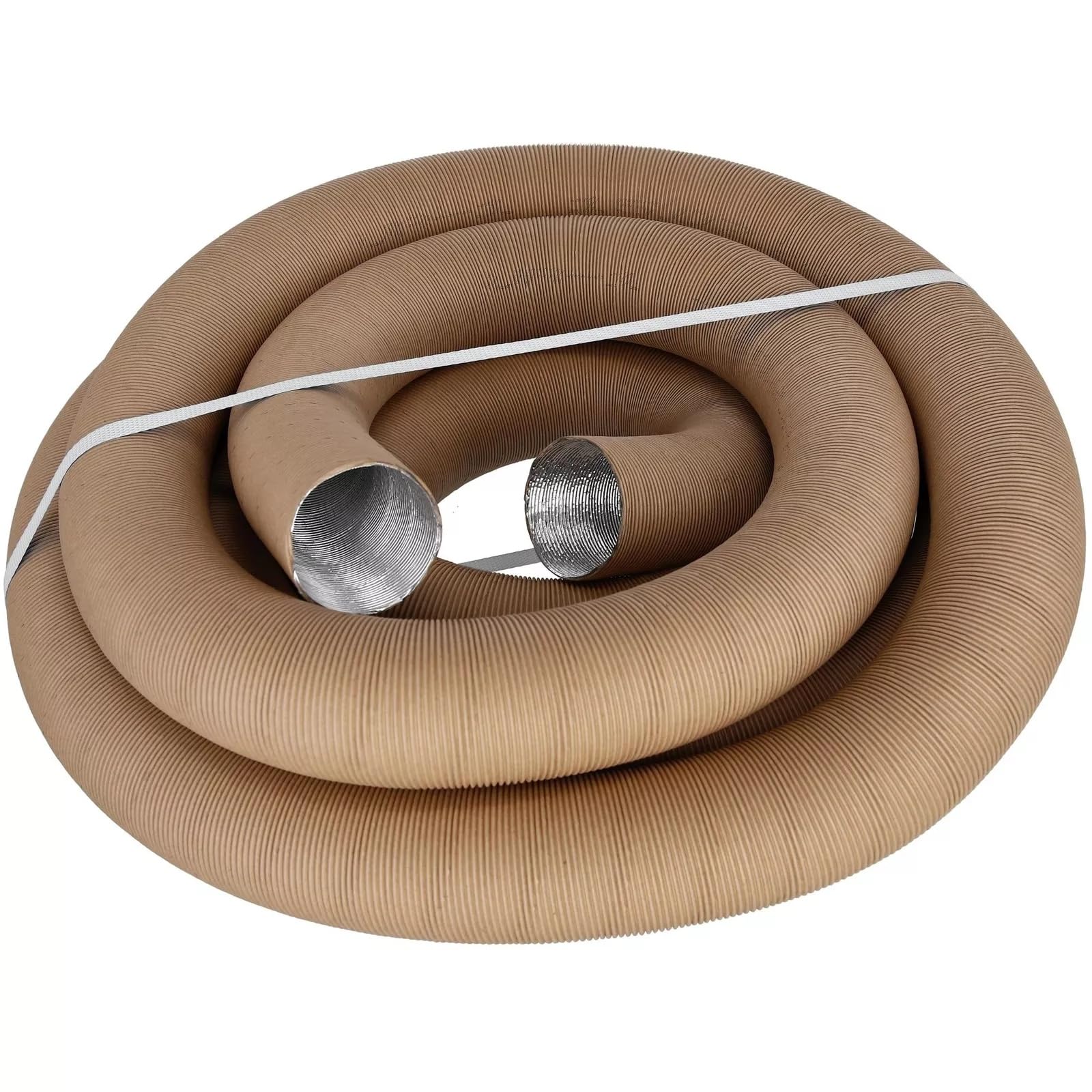 Qikaide Condotto estensibile in alluminio marrone da 300 cm per riscaldatori ad aria diesel per camper, camion, barca, macchina industriale 42 mm 60 mm 75 mm (60 mm)