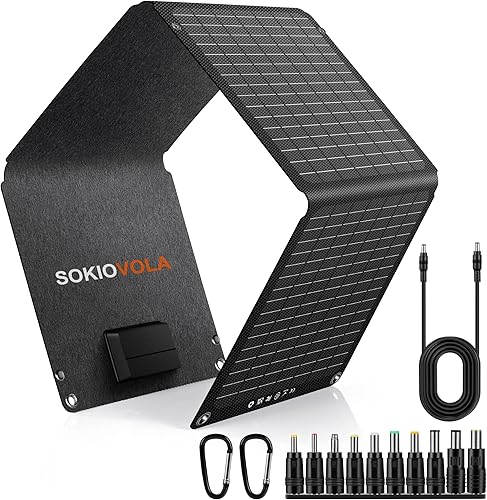 Paneles solares portátiles de 30 W, paneles solares plegables ETFE, panel solar con CC USB-C y USB-A IP68 impermeable para pequeñas centrales