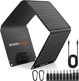 Painel Solar Portátil 30W Carregador de Painel Solar Dobrável, Painel Solar Etfe com Dc, Usb-C e Usb-A, Ip68 À Prova D'Água, para Pequena Estação de Energia, Telefones Ce (, 30 W)
