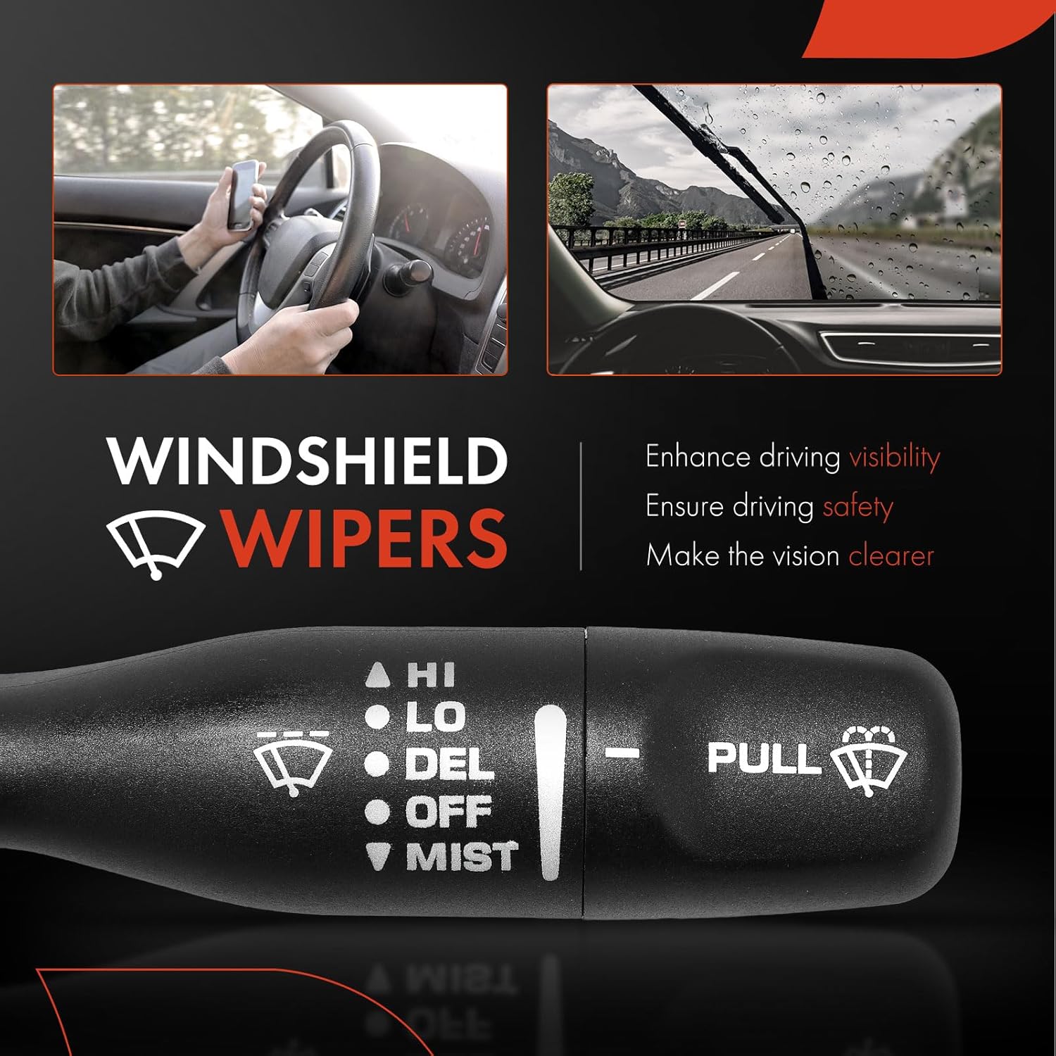 A-Premium Windshield Wiper and Washer Switch Lever Compatible with Chrysler Neon 2000-2002