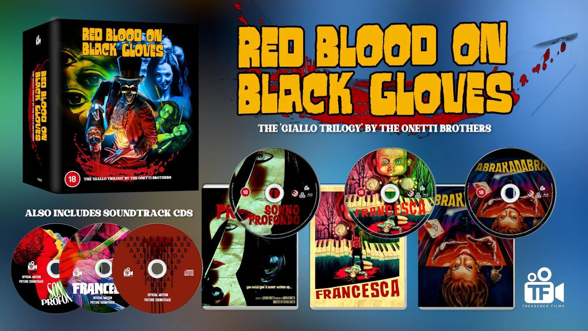 Red Blood On Black Gloves: The Giallo Trilogy By The Onetti Brothers [Blu-ray] [Region Free]
