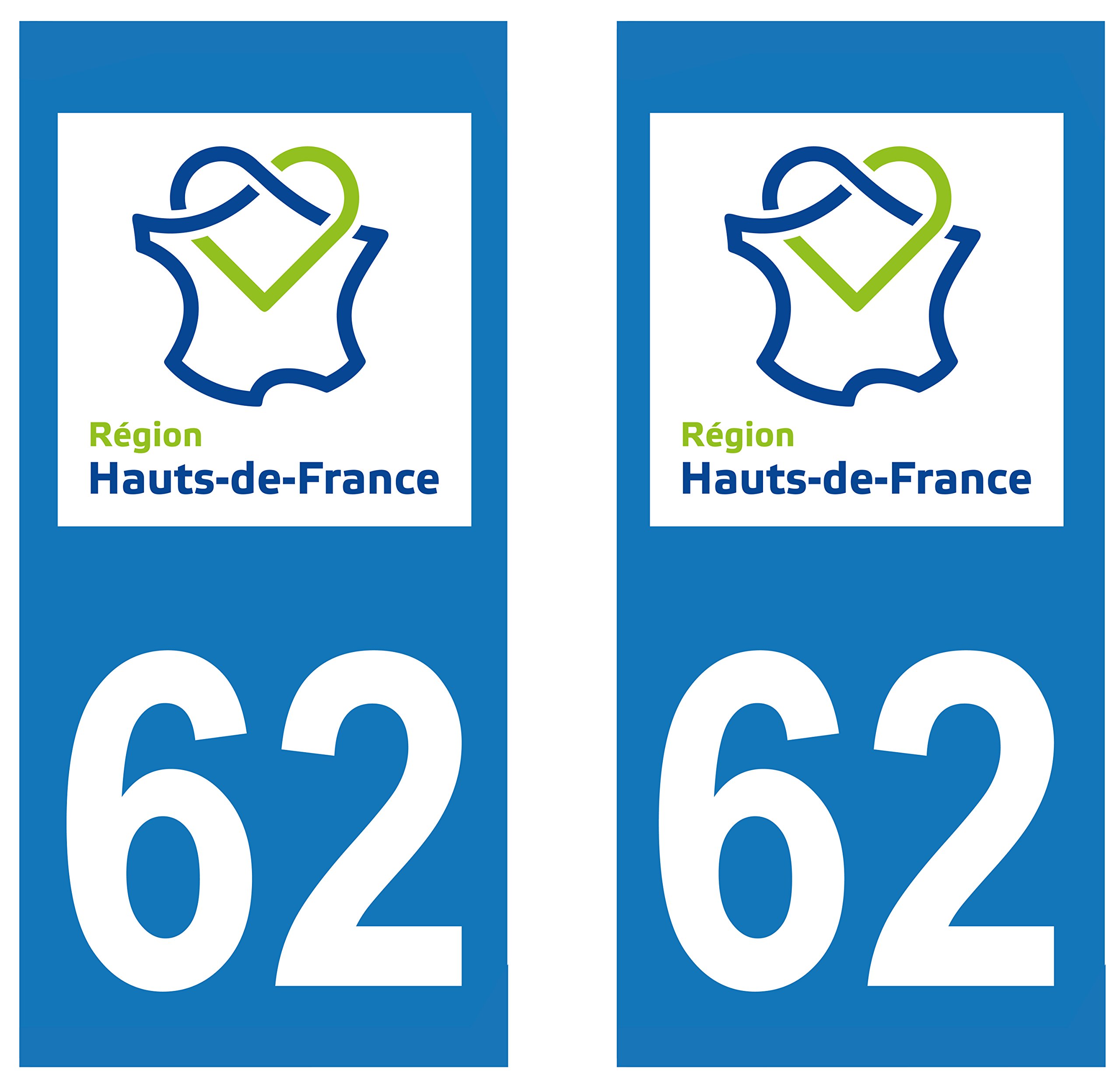 Set Di 2 Adesivi Per Targa Auto Rettangolari Con Scritta 'Dep', Numero Dipartimento, Formato 9,7x4,6 Cm, Prodotti In Francia - 4