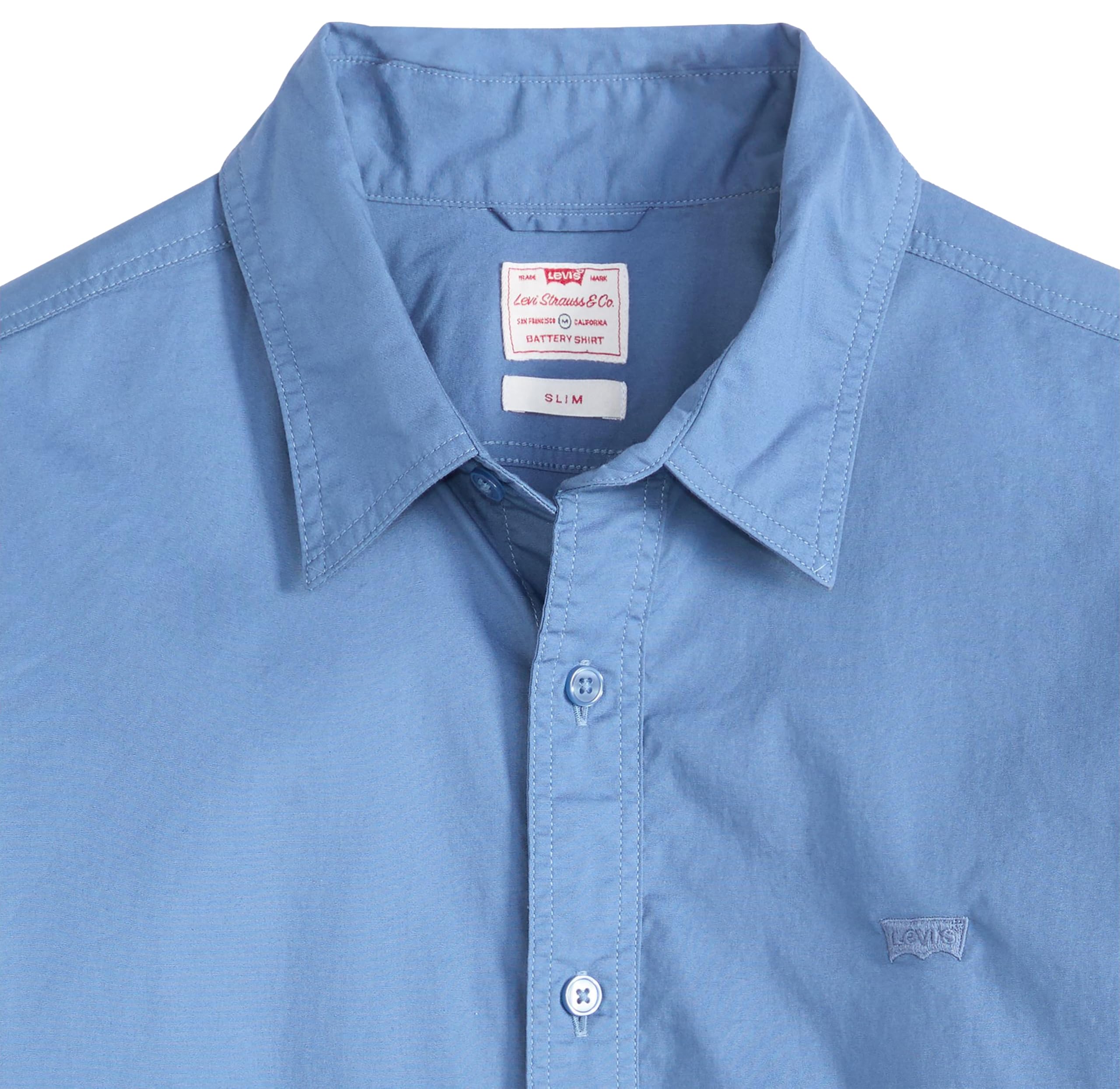 Ls Battery Hm Shirt Slim Sunset Blue STR, Sunset Blue, XL