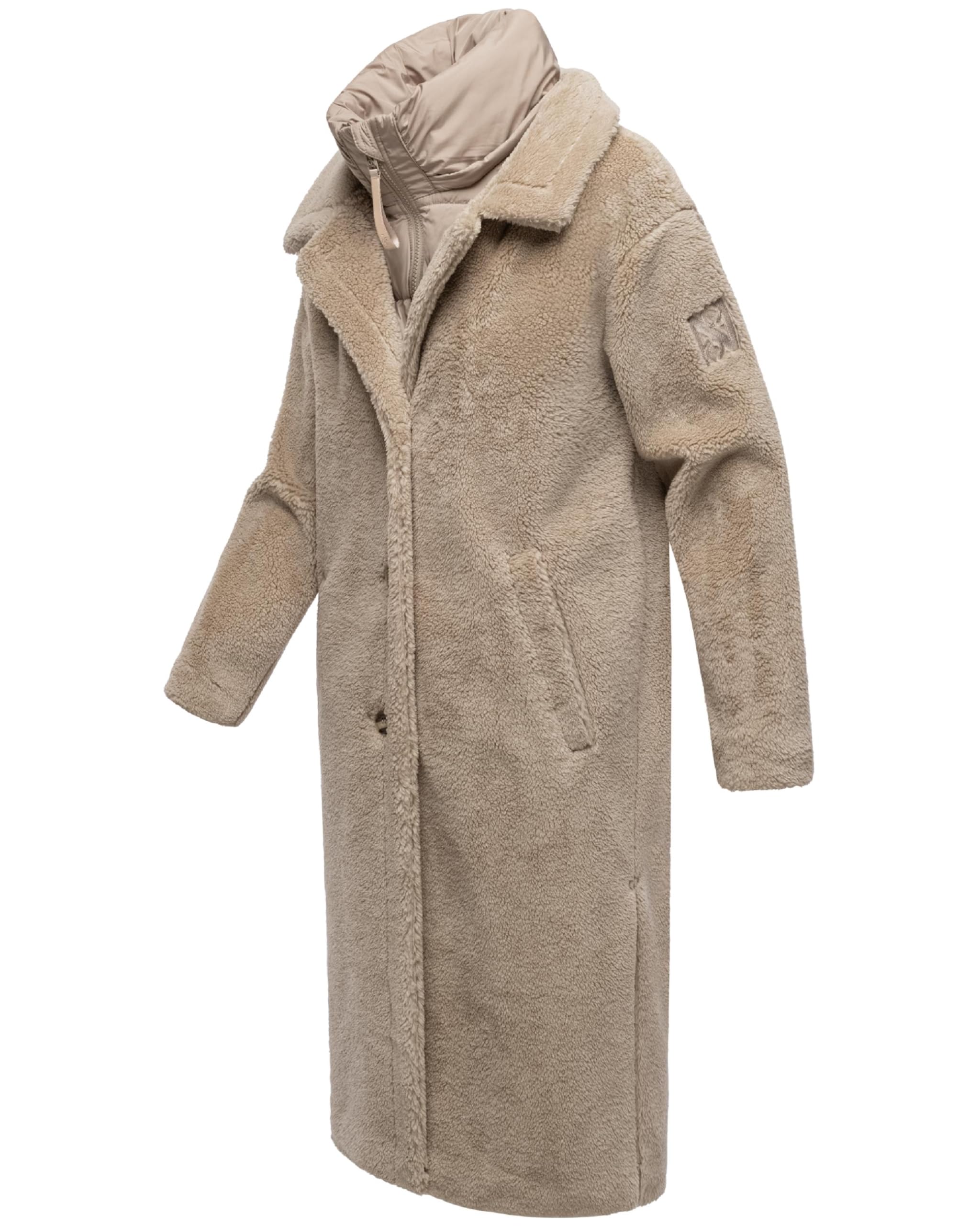 Navahoo Cappotto caldo da donna in pile Teddy con inserto rimovibile e trapuntato, Teddyzauber 14 XS-3XL
