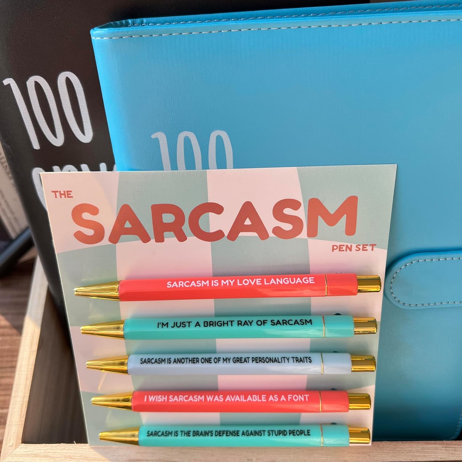 Jxueych Funny Pens 5-Count, Black Ink,Medium Nib 1.0mm, Funny Office Gifts for Coworkers, Personalized Pens Vibrant Funny Quotes Swear Word Daily Pen Set (P) - Image 3