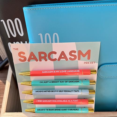 Miniatura 9 de Jxueych Bolígrafos divertidos de 5 unidades, tinta negra, punta mediana de 0.039 pulgadas, regalos divertidos de oficina para compañeros de trabajo,