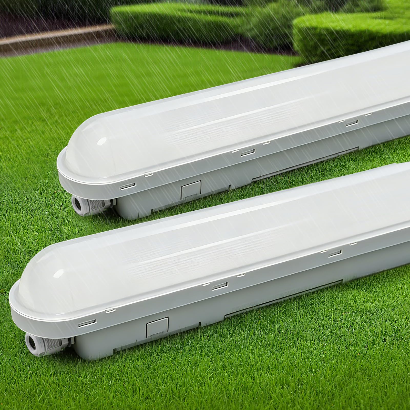 TONFFI 5 Stück LED Feuchtraumleuchte 150cm, 60W IP65 Feuchtraumlampe [7500LM, 6000K Kaltweiß] - Verknüpfbare Wannenleuchte für Bad, Keller, Garage, Werkstatt, Büro | Verbesserte Version