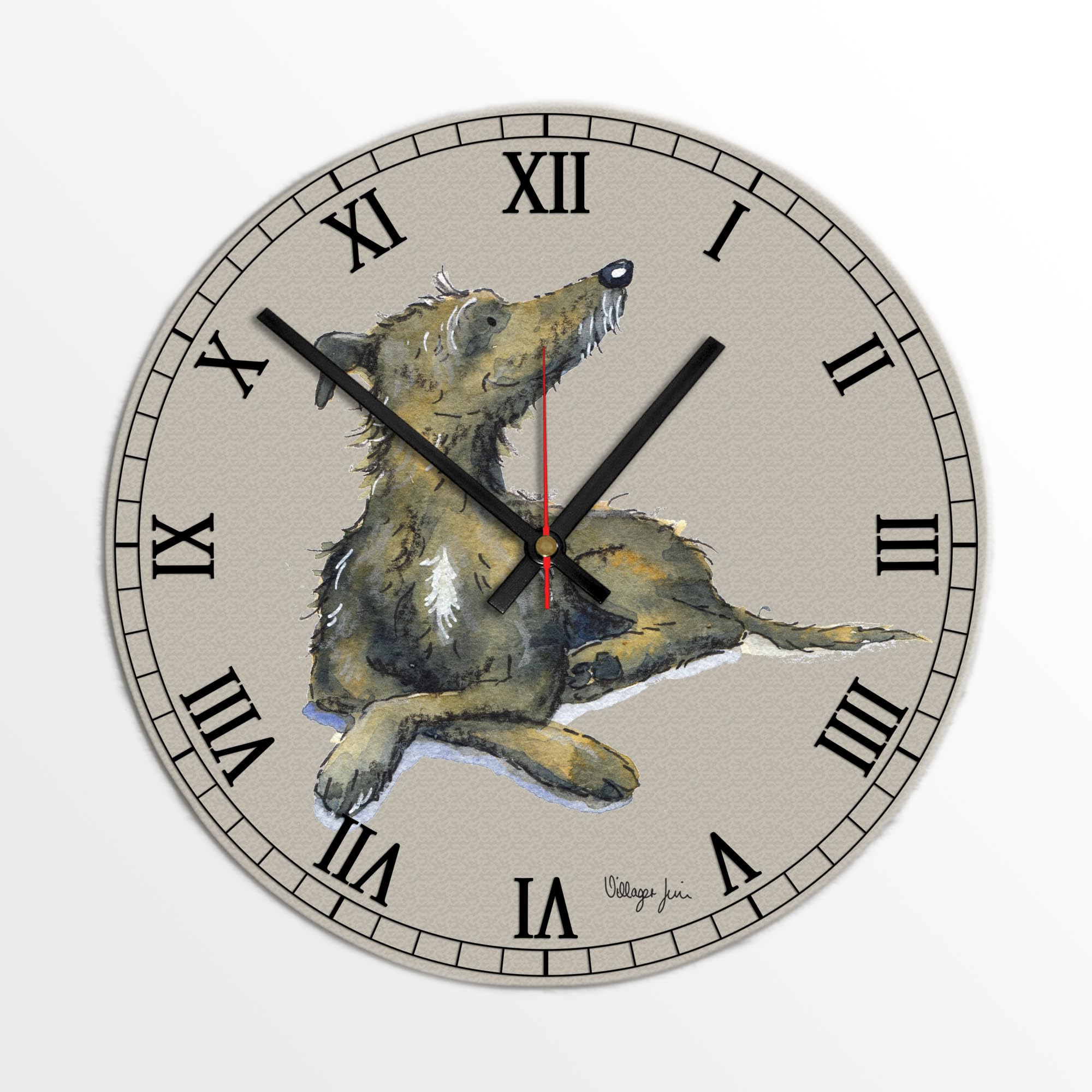 Image Industry Lurcher Clock - Glass Clock - Wall Clock - Dog Lovers - Dog Gift