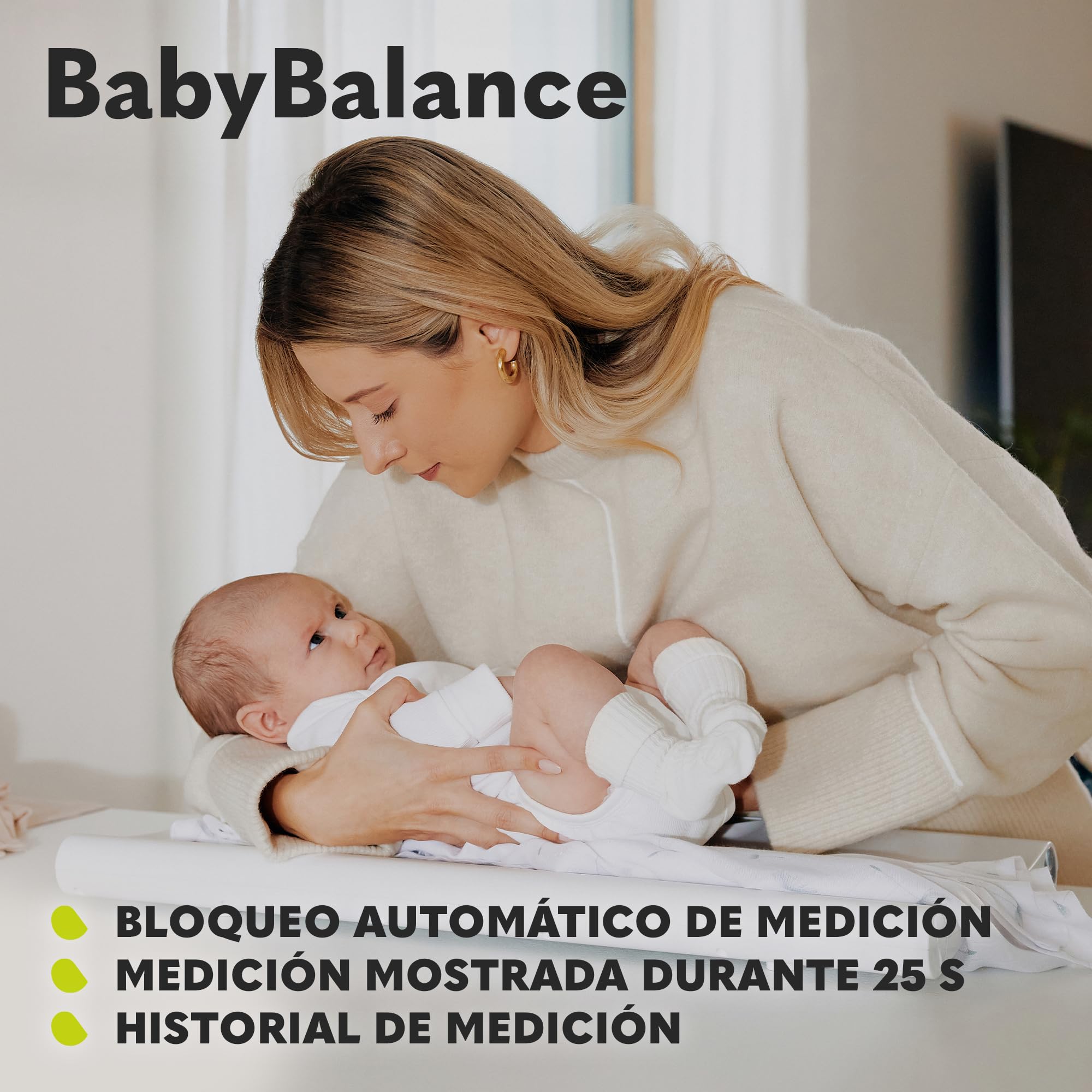 LIONELO BABYBALANCE Báscula electrónica para bebés, báscula infantil de hasta 20 kg, pantalla grande, función de tarea, memoria para la última medición, pesaje preciso en incrementos de 5 g