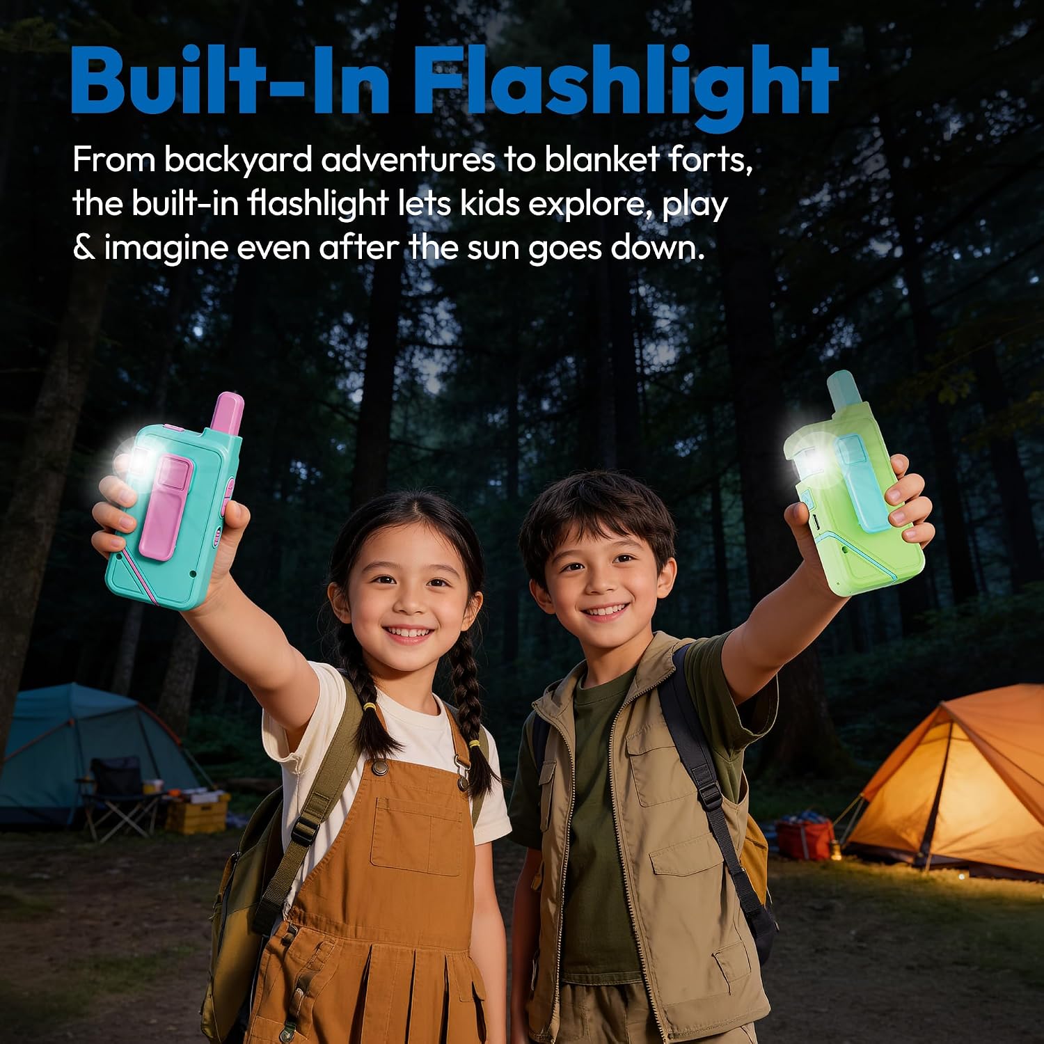 Contixo TK1 Kids Video Walkie Talkie – 2.0" IPS Screen, 1000mAh Battery, Video Intercom, Voice Changer, SOS Alarm, Flashlight, Compass, 2-Pack for Indoor & Outdoor Family Fun