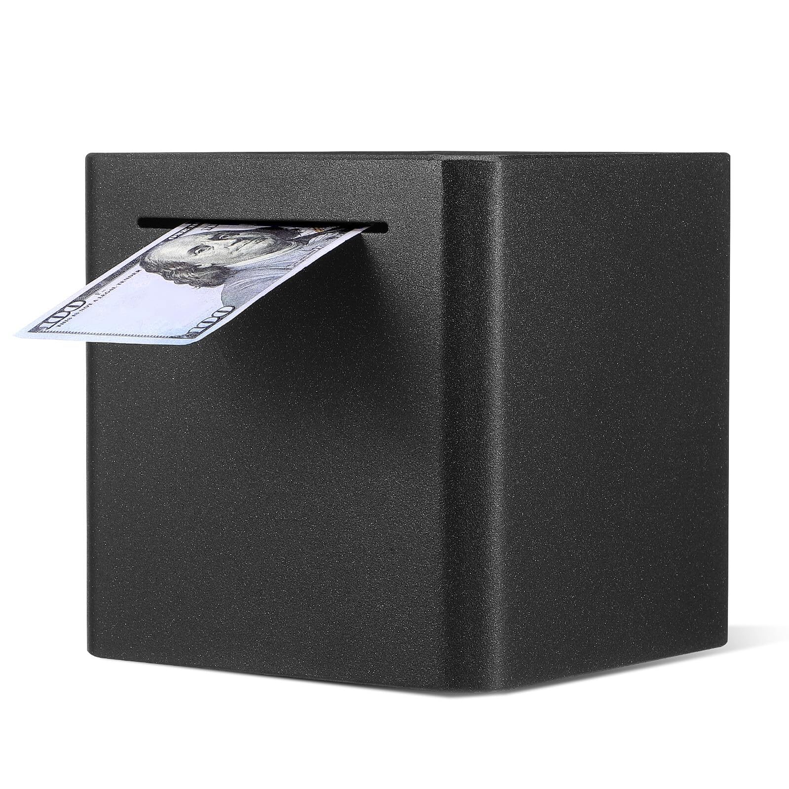 ABOOFAN Salvadanaio in Acciaio Resistente con Slot Scatola Soldi per Risparmio Contanti Sicuro Contenitore Monete e Banconote per Adulti